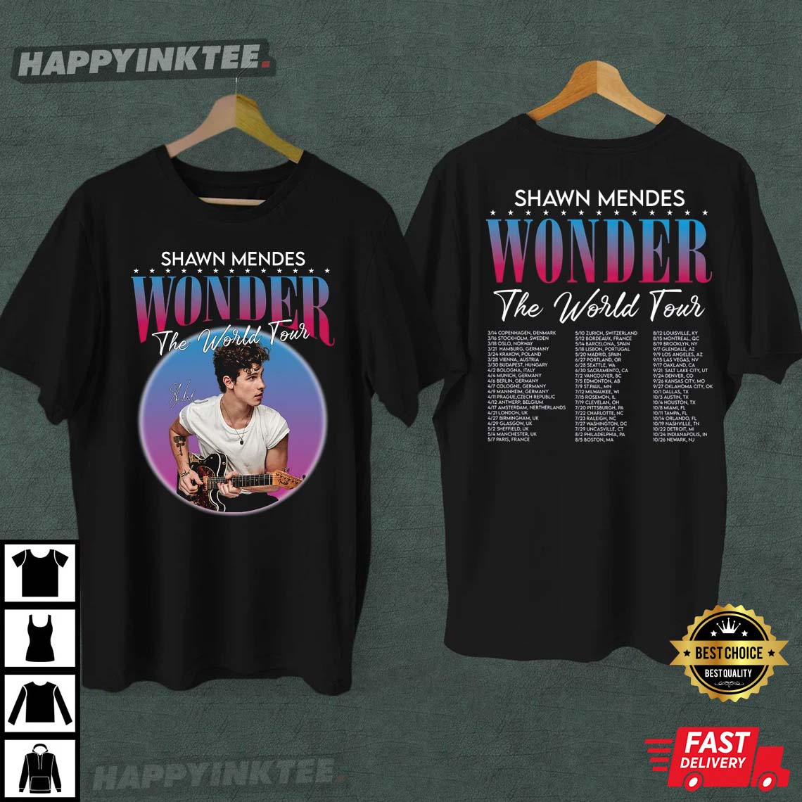 Shawn Mendes Wonder The Word Tour 2022 T-Shirt