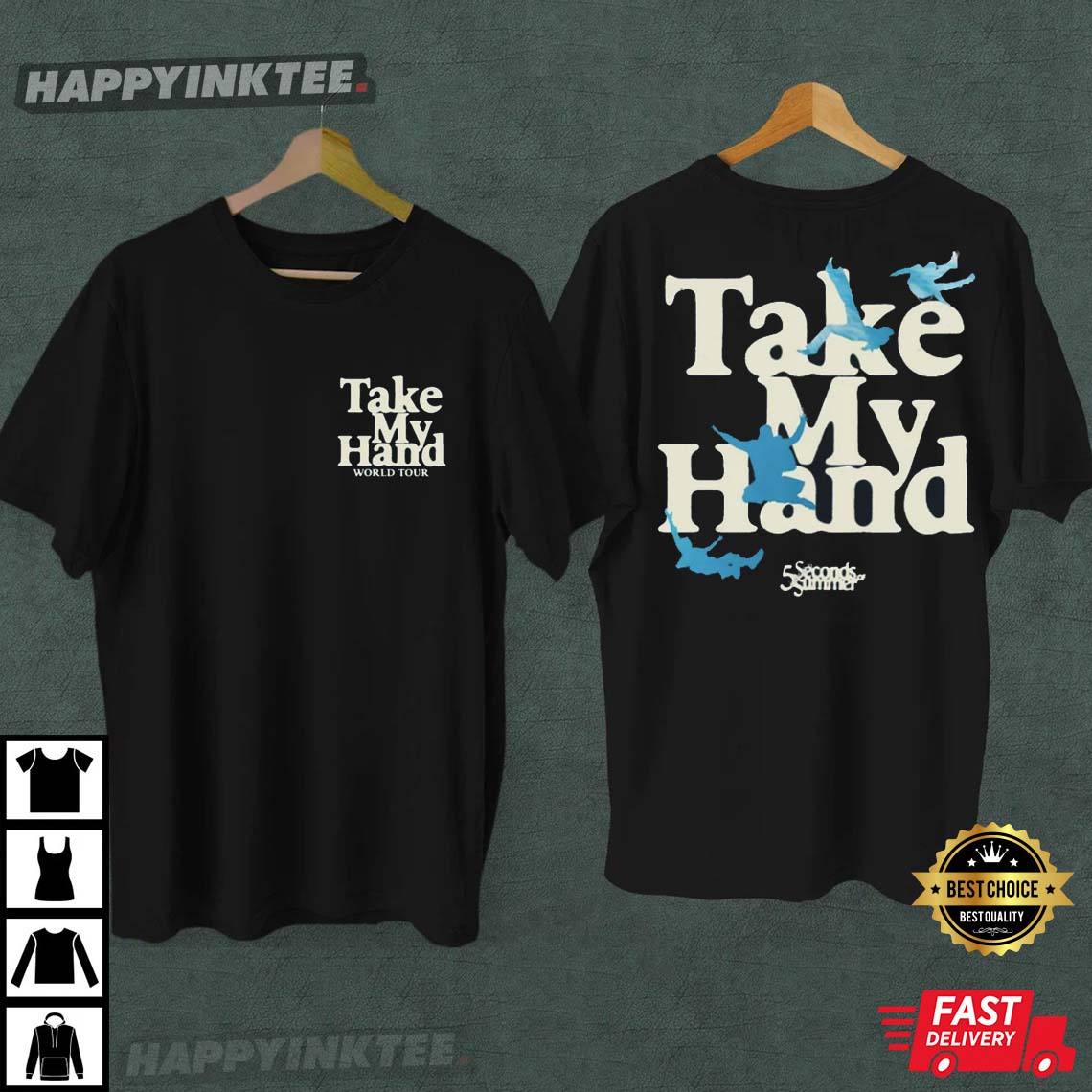 Take My Hand Tour 2022 5 Seconds Of Summer T-Shirt