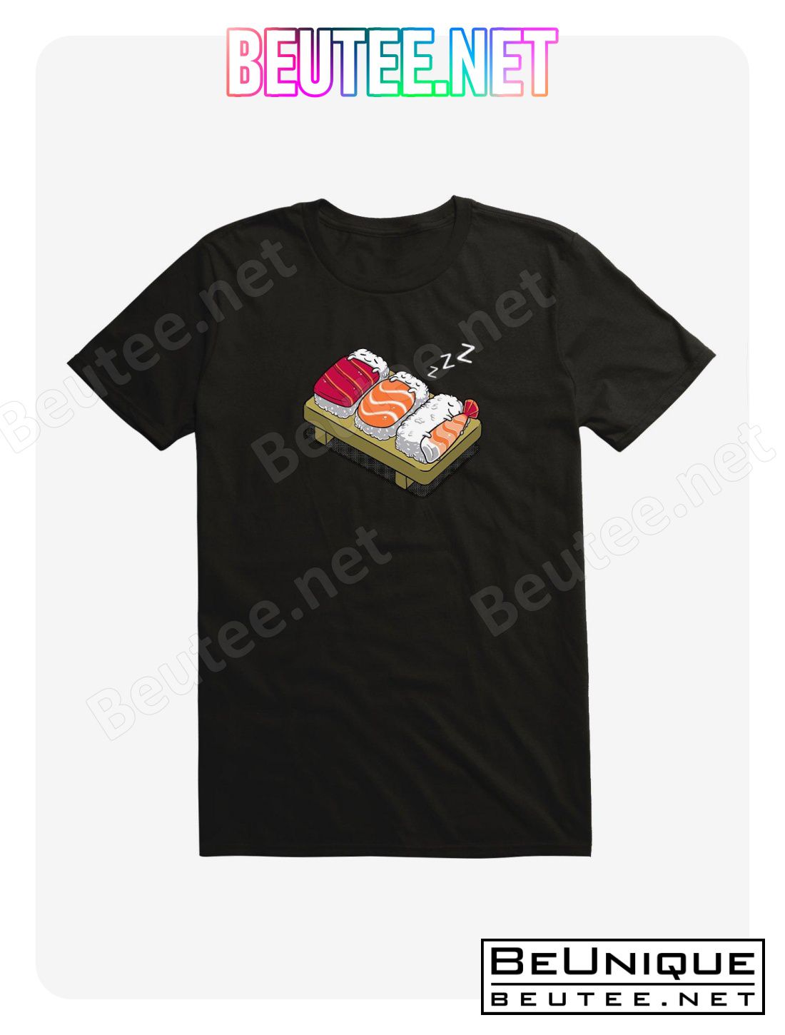 Sleeping Sushi Black T-Shirt, Sweatshirt, V-neck