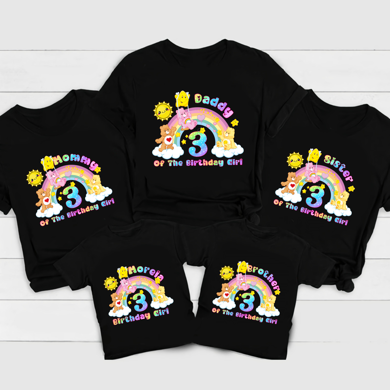 Custom Care Bears Birthday Shirt, Care Bears Family Birthday, Care Bears Birthday Party Family Matching Shirt, Birthday Shirt, Party Shirt