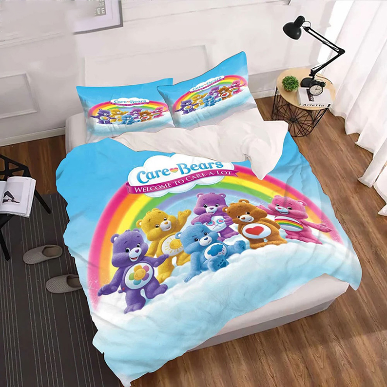 Care Bears Personalized Bedding Set, Bears Party Bedding Set, Bear Birthday Gift for Kids