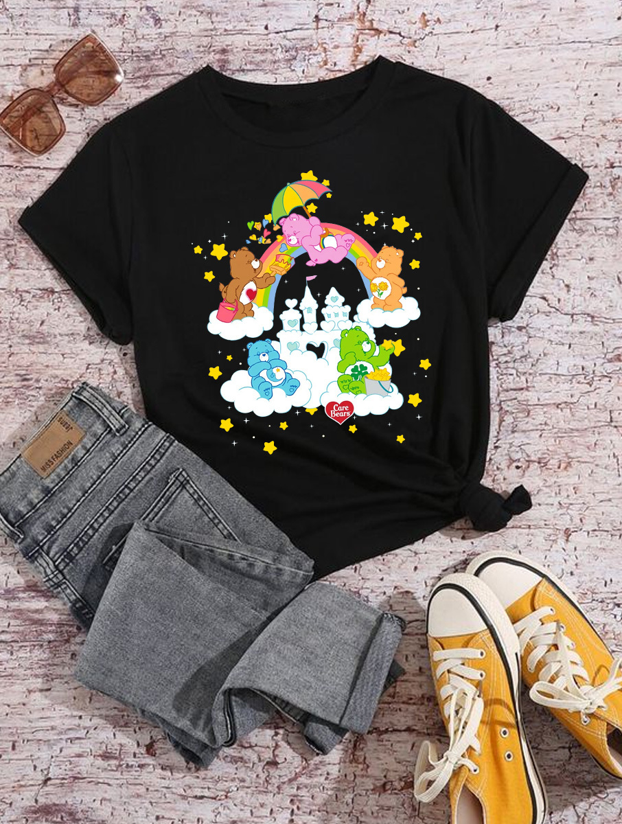 Care Bears Cloud Shirt, Bears Party Friends Groups tee, Care Bears, Cheer Bear, Funshine Bear, Tender Heart Bear Tee, Rainbow Bears shirt