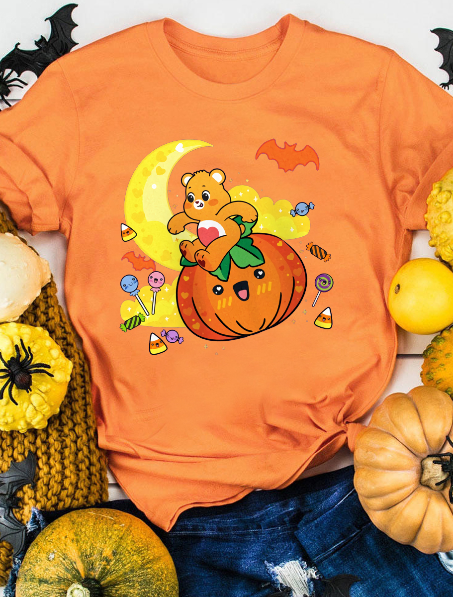 Care Bears halloween sweatshirt, Care Bears In The Clouds Shirt, Rainbow Bear Halloween Shirt, halloween bear shirt