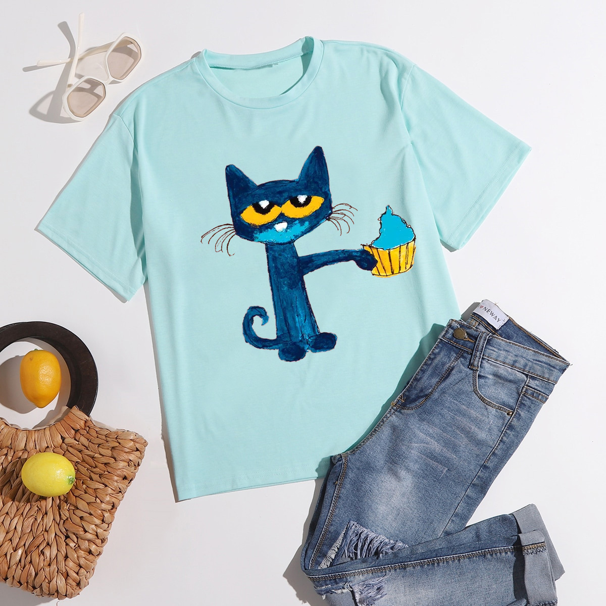 Funny Cute Pete the cat shirt, Messy Cupcake cat shirt, Its A Good Day To Teach Tiny Humans The Cat shirt, Back To School, Crayon Teacher