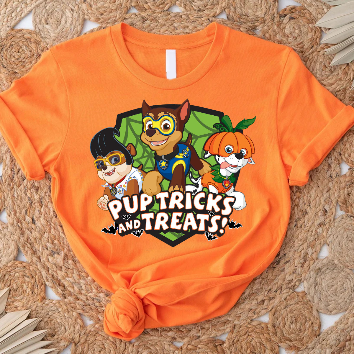 Paw Patrol Halloween Costume, Paw Patrol Pup Tricks And Treat Shirts, Paw Patrol Pumpkin Halloween Shirt, Halloween Gifts For Kids