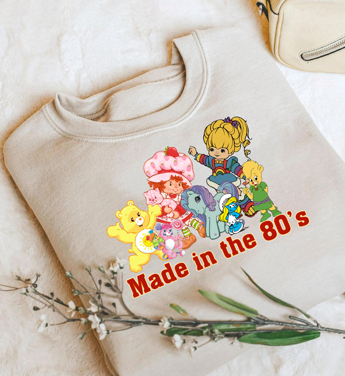 Strawberry Shortcake And Rainbow Brite Shirt, Made In The 80sS Shirt, 80sS Cartoon Shirt, Vintage Style Shirt, Care Bears Shirt