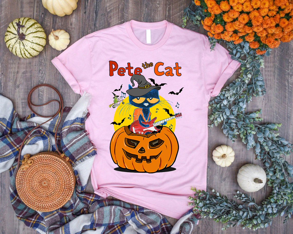 Pete The Cat Pumpkin Halloween Shirt, Pete The Cat Halloween Party, Teacher Halloween Shirt, Pete The Cat Fan Gifts