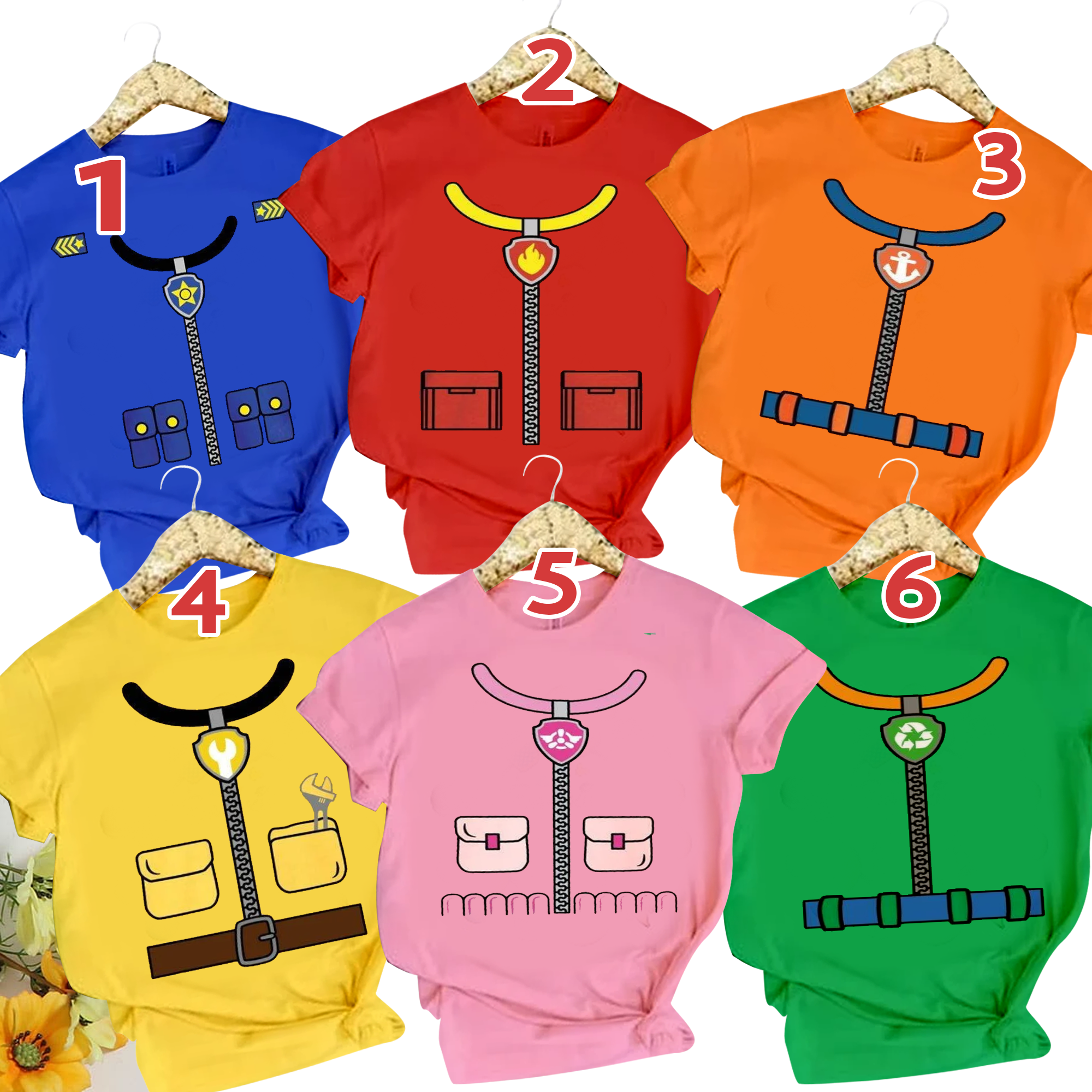 Paw Patrol Halloween Costume Shirts,Paw Patrol Shirt, Paw Patrol Family Shirt, Paw Patrol Characters Matching Shirt Paw Patrol Party Shirt