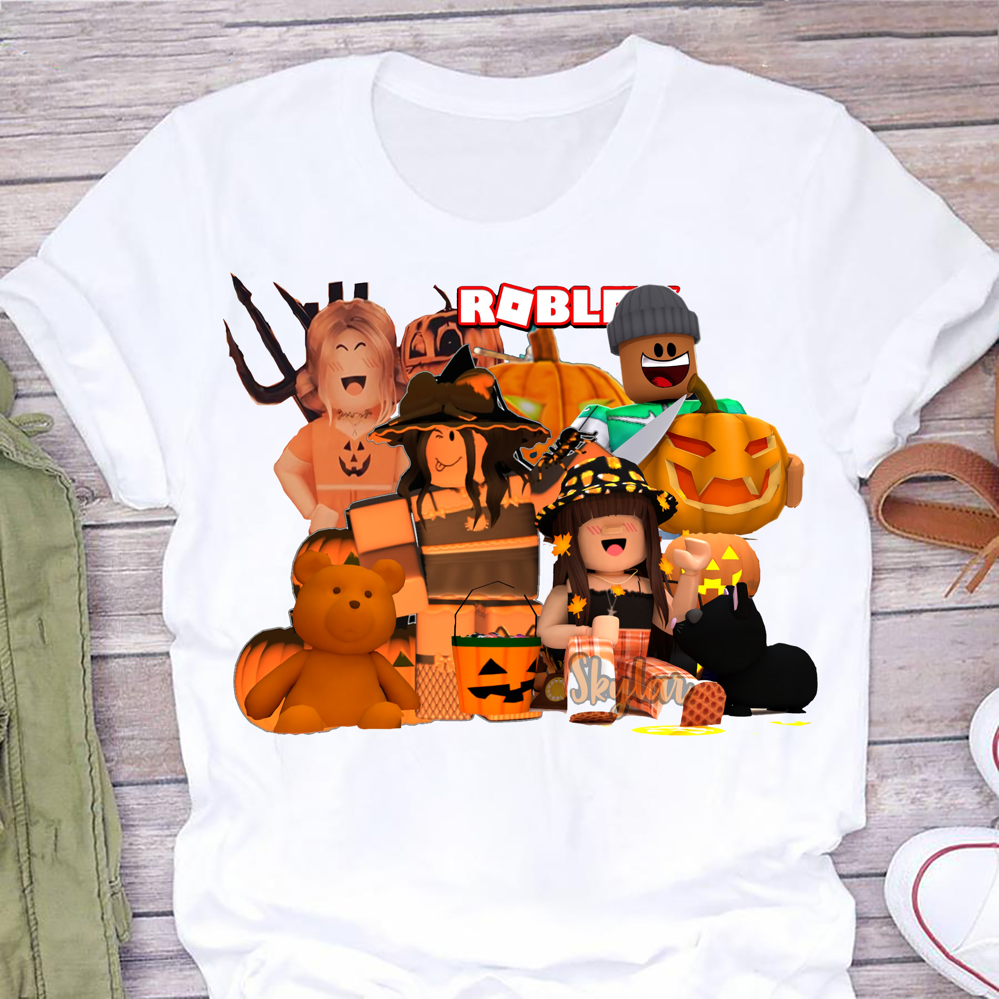 Roblox Halloween shirt, Roblox character shirt, Birthday gamer, gaming gift party, custom personalized holiday christmas shirt