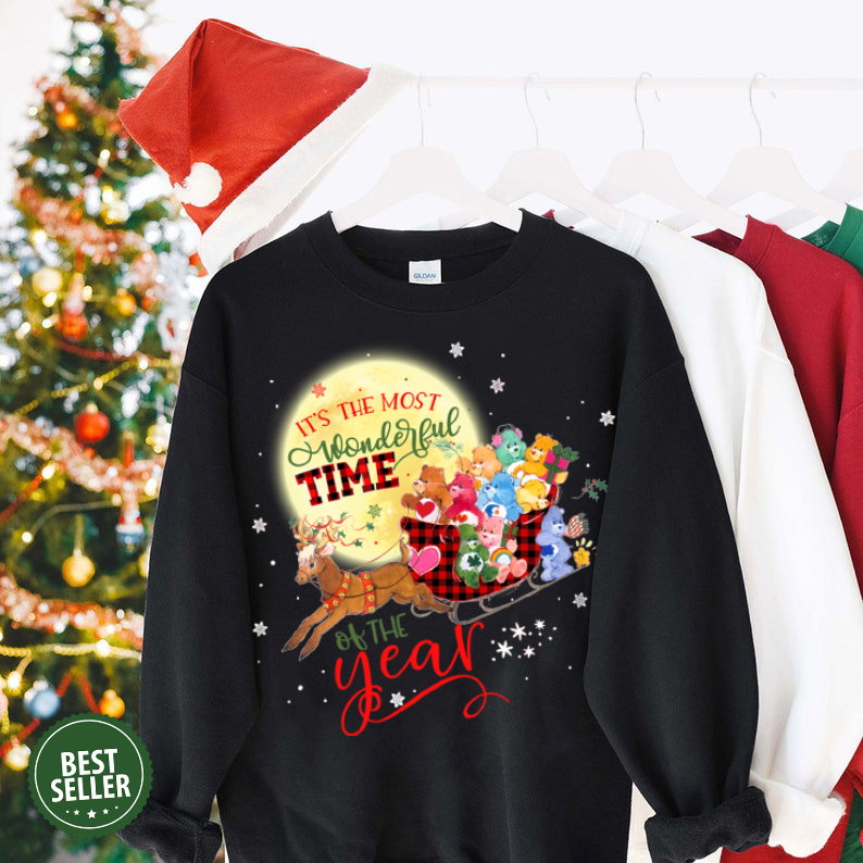Care Bears Christmas T-Shirt, Vintage Retro Bear Sweatshirt, Bears Friends Groups shirt, Cheer Bear, Funshine Bear, Tender Heart Bear, Rainbow Bears