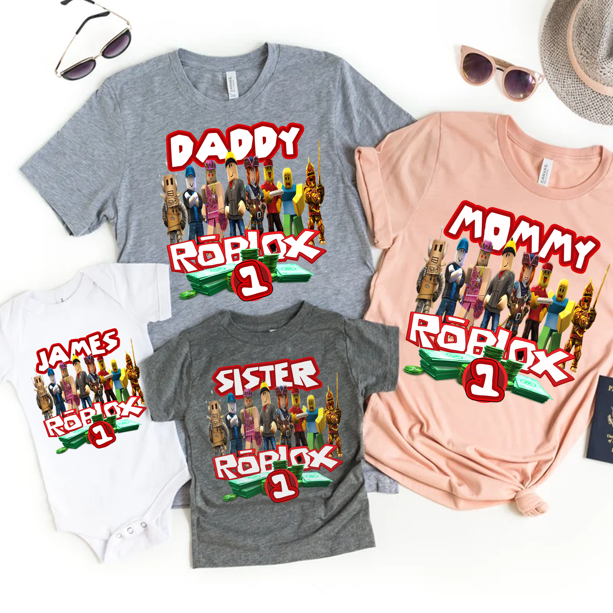 Personalized Roblox Birthday Shirt, Roblox, Roblox Matching Family Shirt, Roblox Party, Roblox Birthday BoyGirl, Custom Name And Age