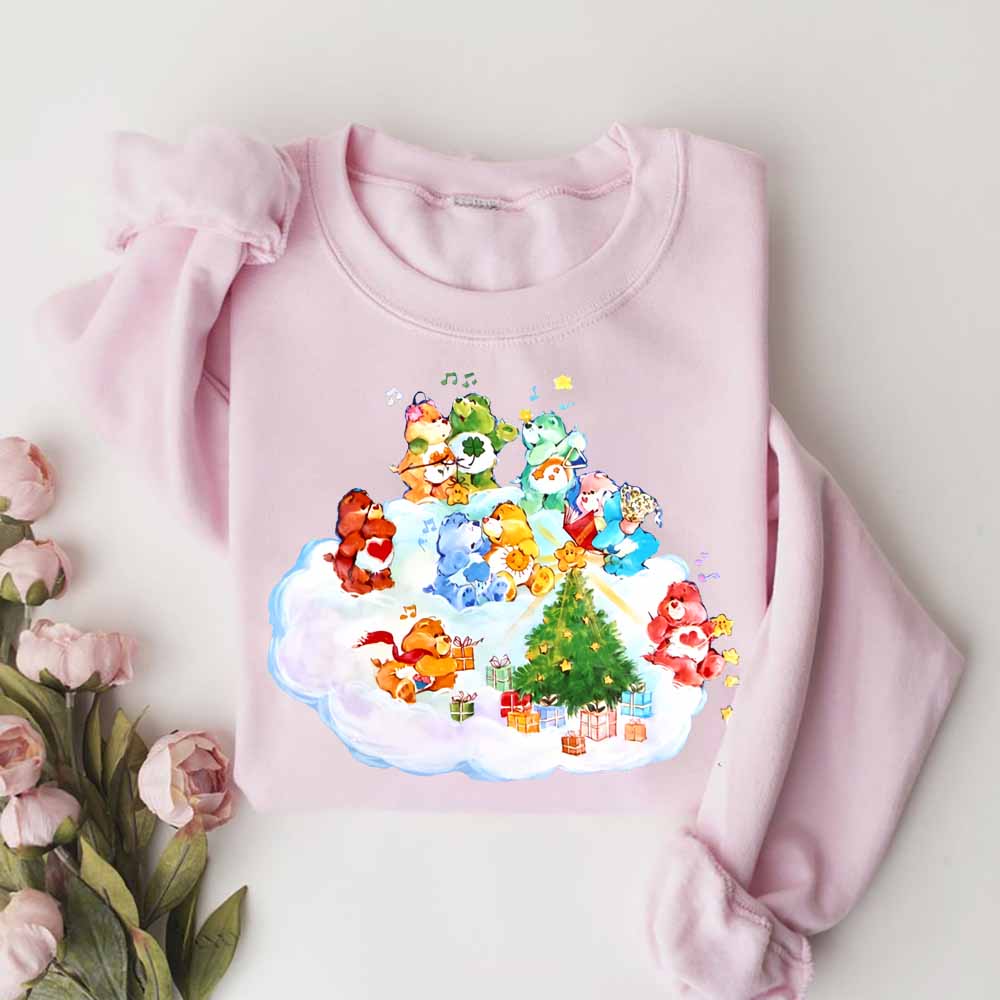 Care Bears Vintage Sweatshirt, Care Bears Christmas Shirt, Rainbow Care Bears Shirt, Christmas Gifts, Care Bears 80s Shirt, Bear friends