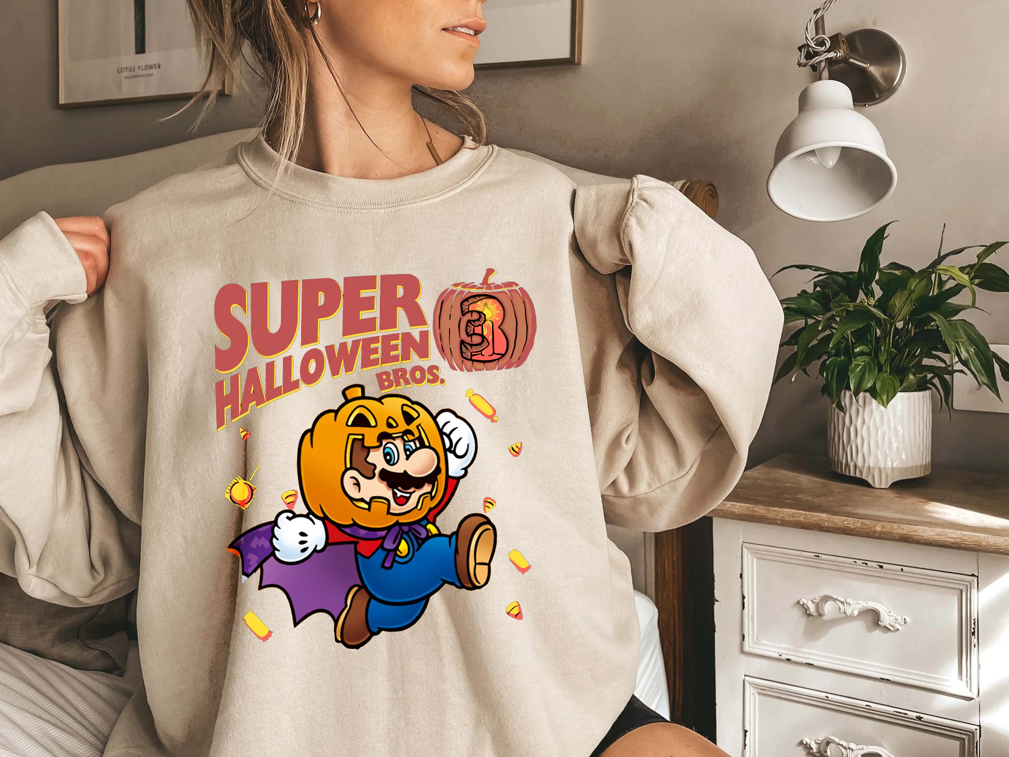 Customzied Super Mario Halloween Shirt, Super Mario Halloween Party, Super Mario Halloween Costume, Trick Or Treat Shirt