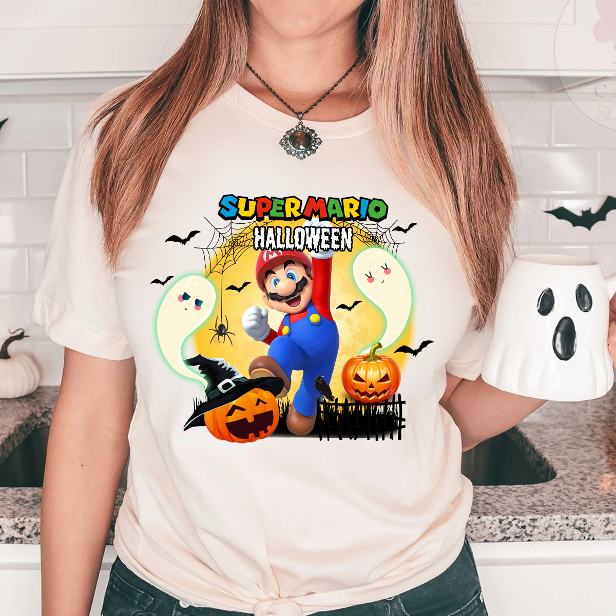 Super Mario Halloween Family Shirts, Mario T-Shirt, Halloween Family Shirt, Super Mario And Friends Tee, Family Trip Shirts gift