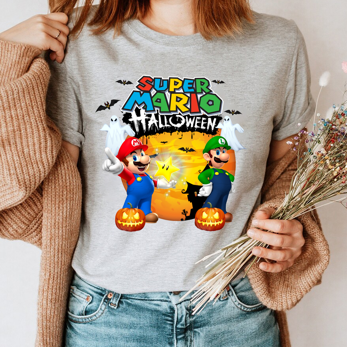 Super Mario Halloween Family Shirt, Super Mario Family Custom Shirt,Family Matching Shirts, Family Halloween Costume, Group Halloween Shirts