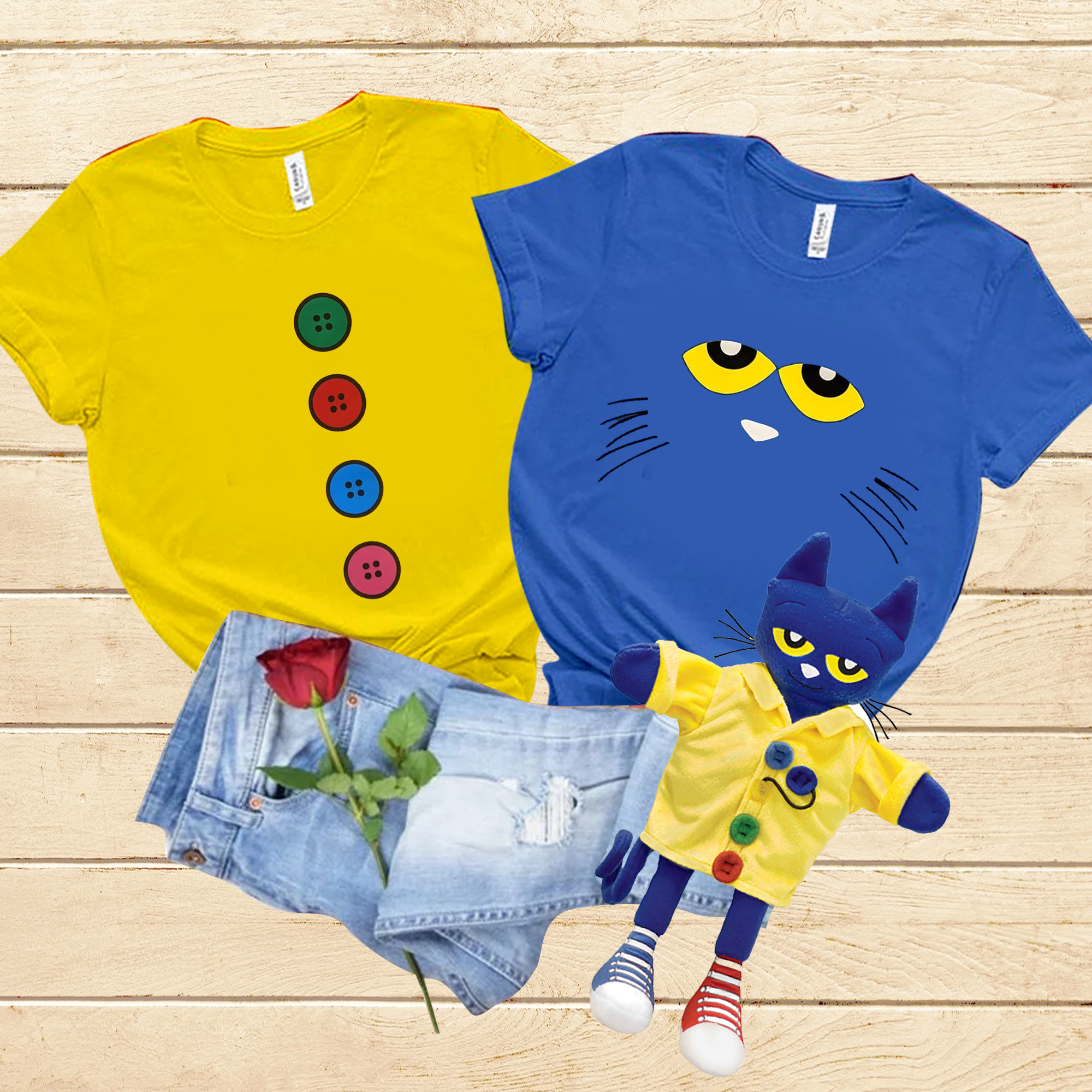 Pete Cat 4 Groovy Buttons Halloween Costume,Four Groovy Buttons Blue Cat Shirt, 4 Buttons Blue Cats Custome Shirt