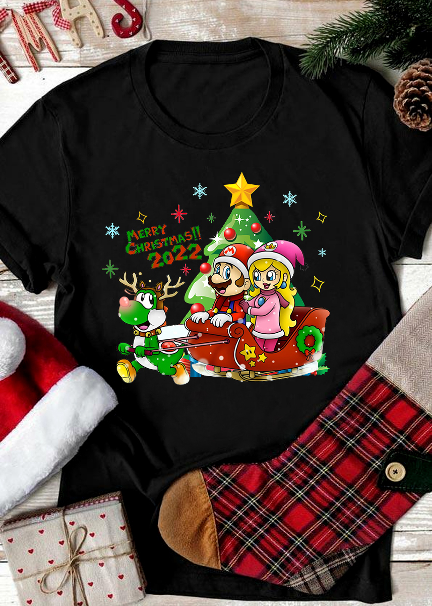 Nintendo Super Mario Ugly Christmas shirt, Mario Santa Costume Holiday Shirt, Christmas Gift, Super Mario Christmas shirts