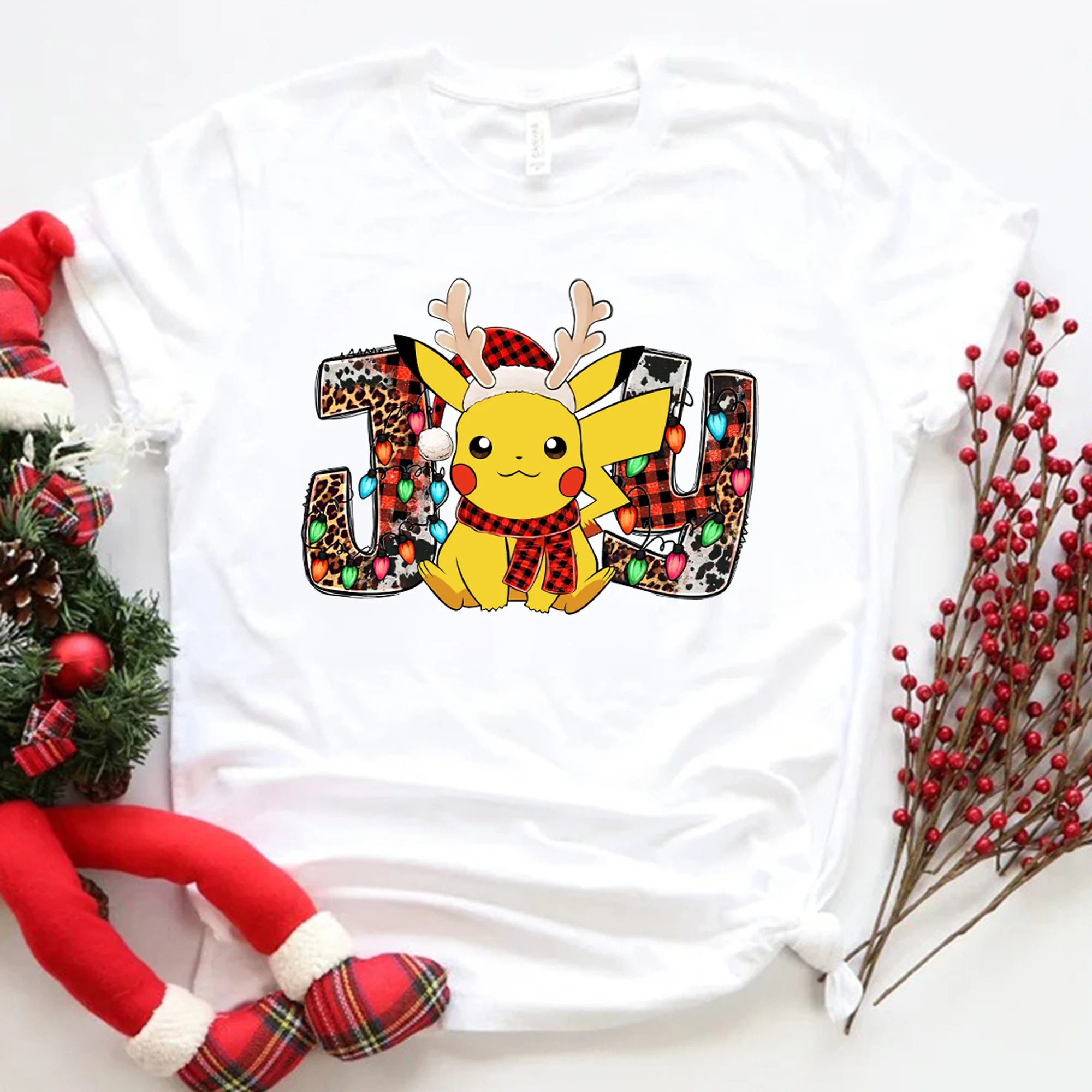 Pokemon Christmas,Christmas Sweater, 90s Christmas, Pikachu Gift, Pokemon Sweatshirt, Christmas Crewneck, Pokemon T-Shirt