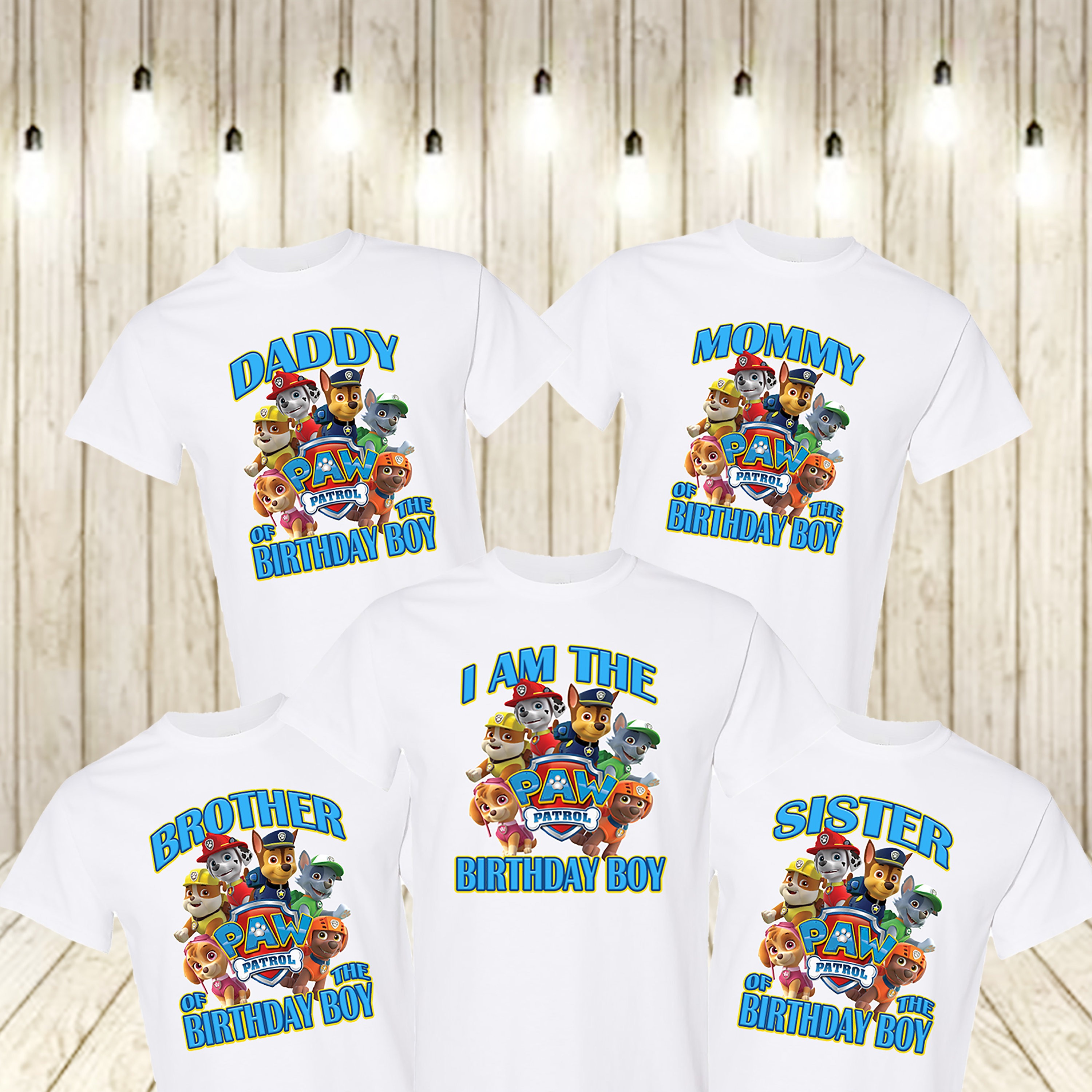 Paw Patrol Birthday Shirt, Personalized Birthday Family Shirts, Custom Birthday Paw Patrol Tshirt