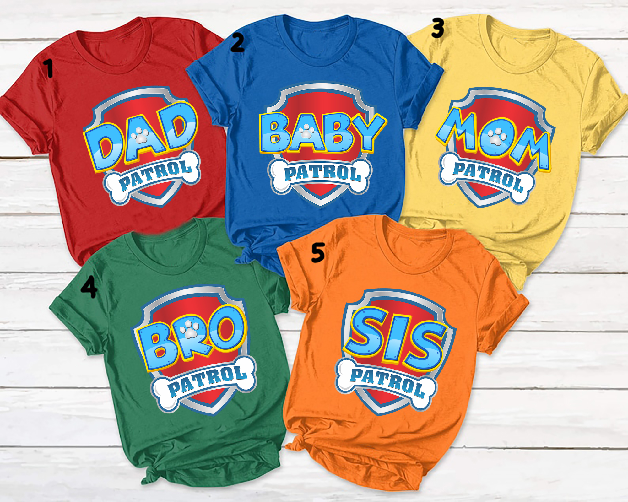 Patrol Custom Shirts, Matching Family Shirts, Patrol Group Shirts, Patrol Characters Shirts, Custom Shirt