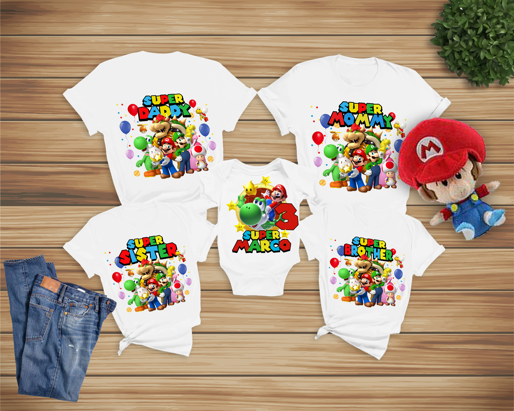 Custom Super Daddio Shirt , Super mario shirt, Father's Day Shirt, Super Mommio Shirt, Super Daddio shirt ,Matching family shirts