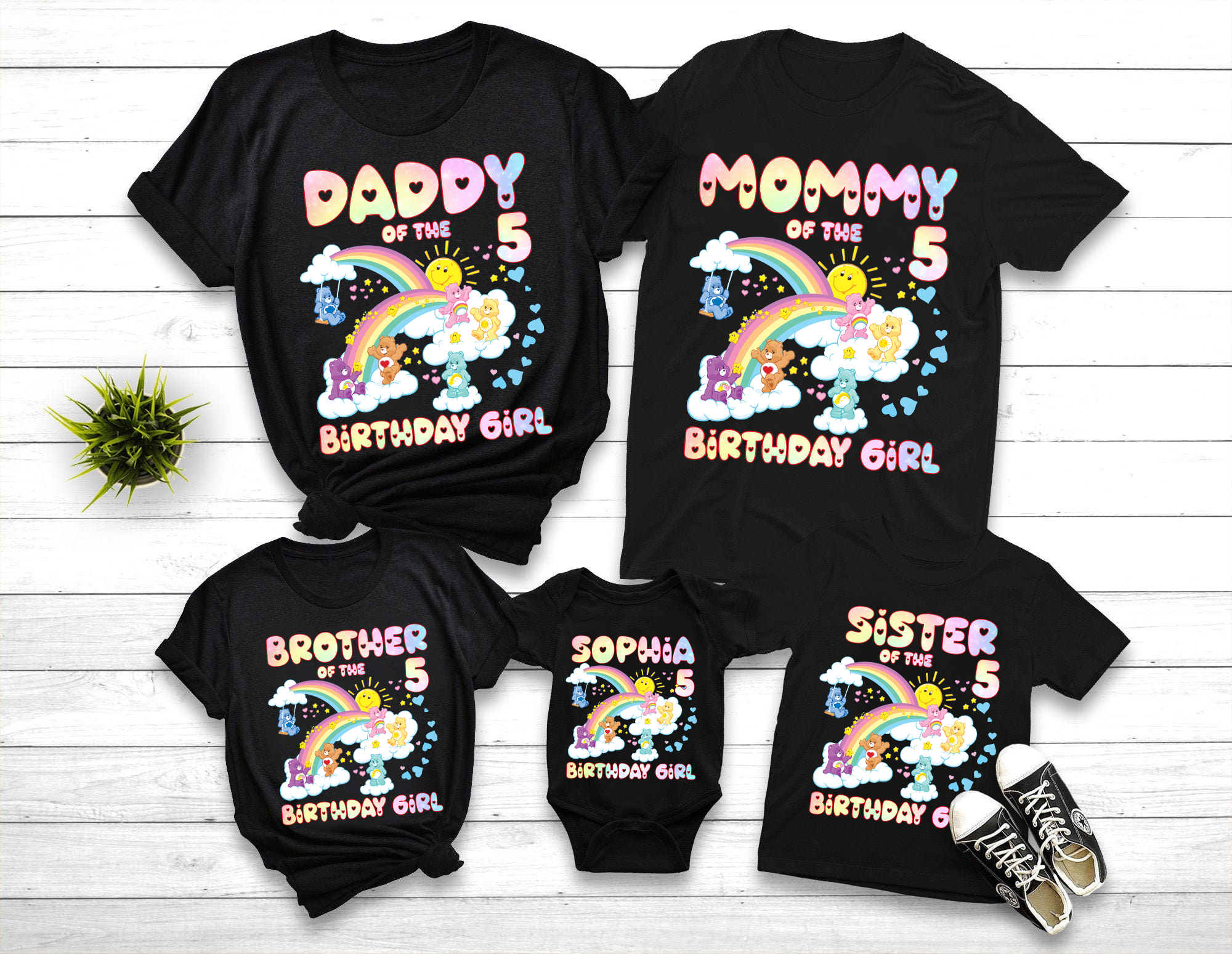 Care Bears Birthday Shirt, Personalized Care Bears Shirt, Birthday Family Matching Shirts, Custom Care Bears