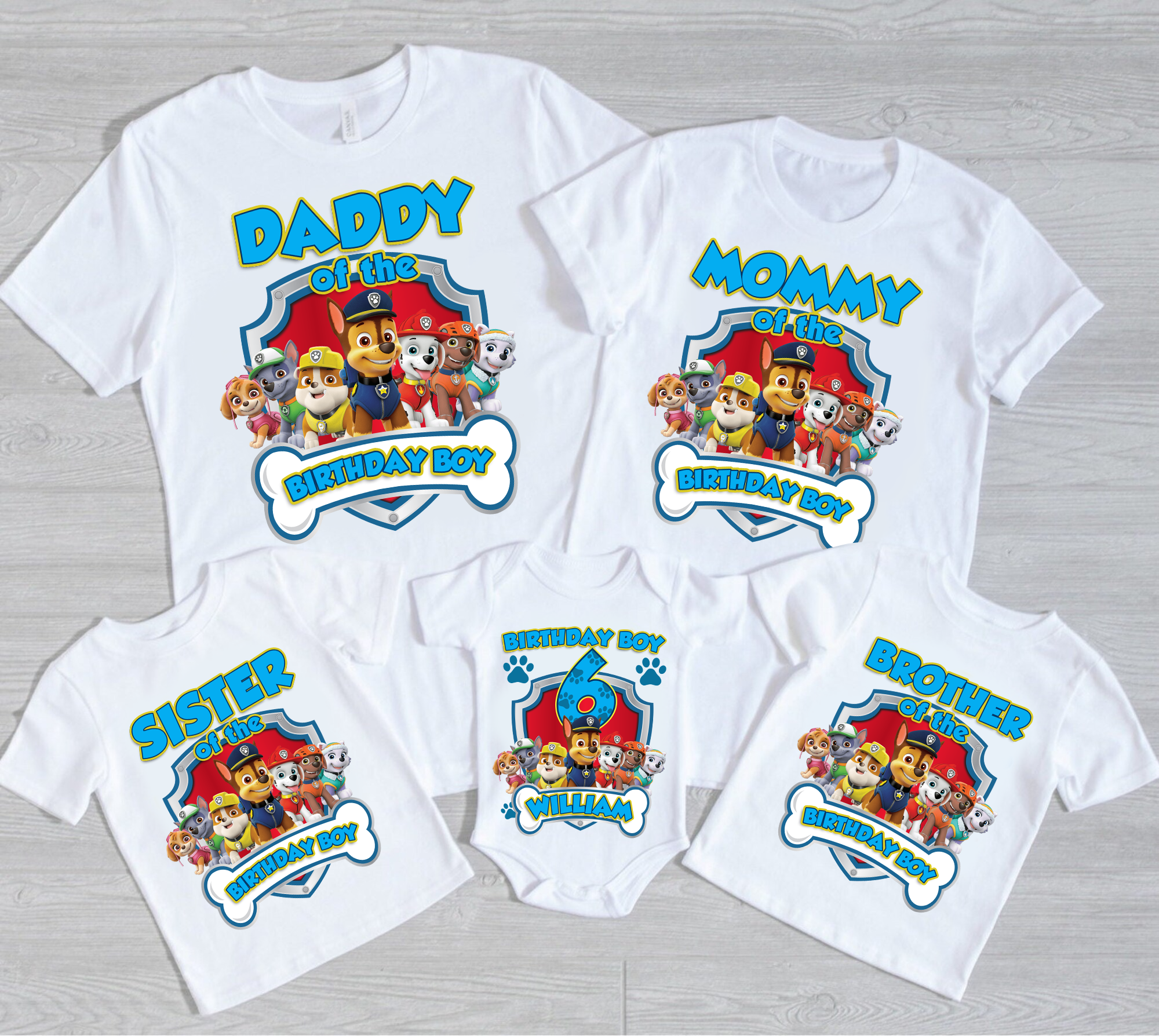 Paw Patrol Family Birthday Shirt, Personalized Patrol Birthday Shirt, Family Matching Shirt, Birthday Boy Patrol Shirt