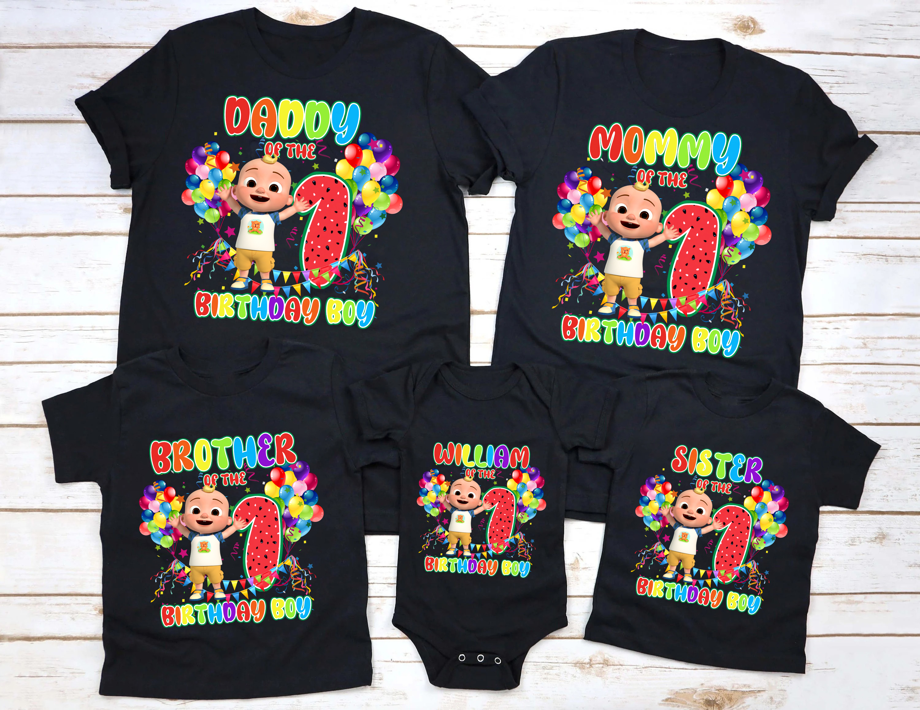 Personalized Cocomelon birthday Shirts, Customized Cocomelon Birthday Shirts, Custom Personalize Birthday Family matching Shirts