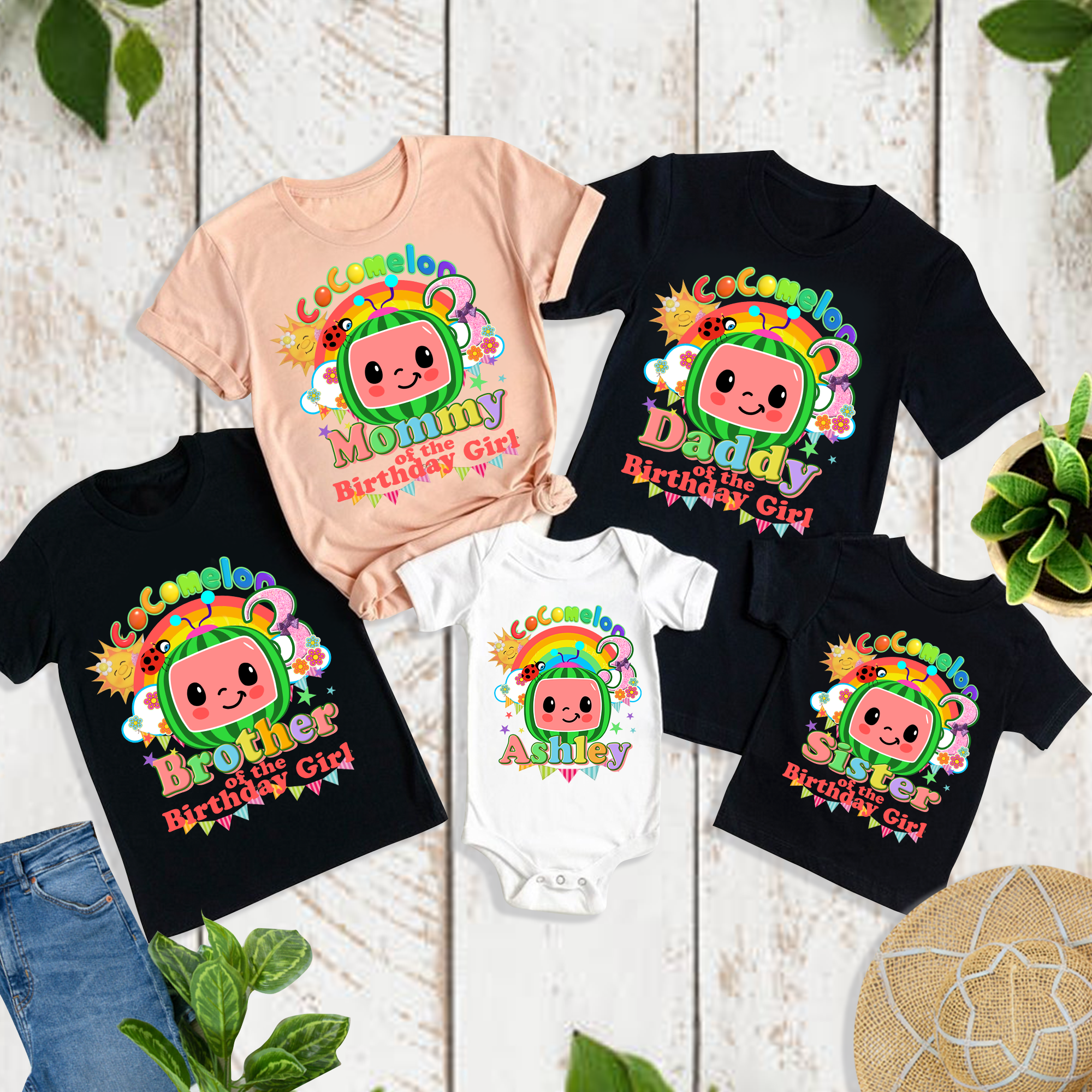 Personalized Coco-melon Birthday Shirts, Cocomelon Family Shirt, Cocomelon Party Shirt, Cocomelon Birthday, Family Matching shirts