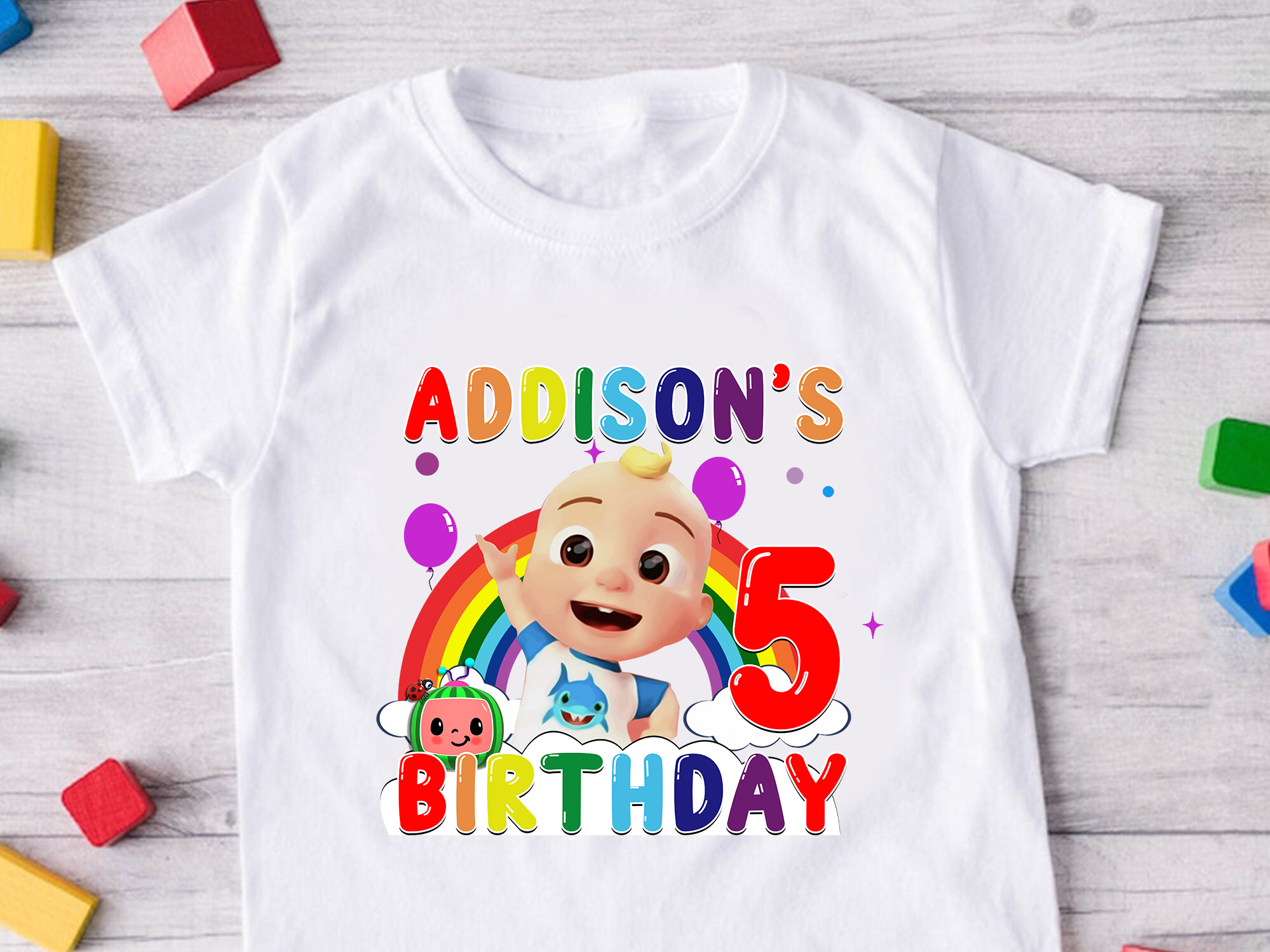 Personalized Cocomelon Birthday Shirts, Customized Cocomelon Birthday Shirts, Birthday Family Matching Shirts