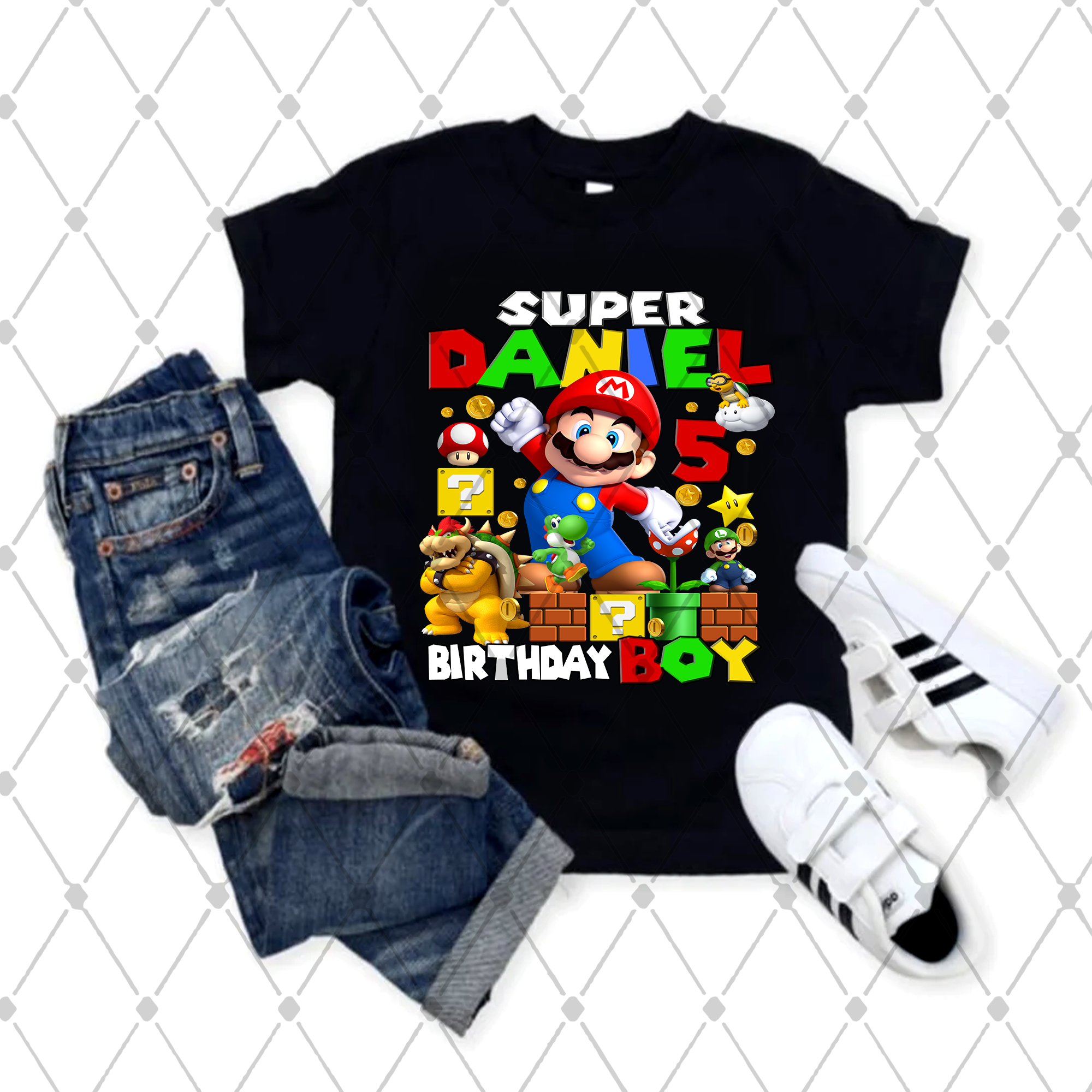 Super Mario Birthday Family custom shirts, Super Mario Birthday T-shirts,  Mario Birthday T-shirts
