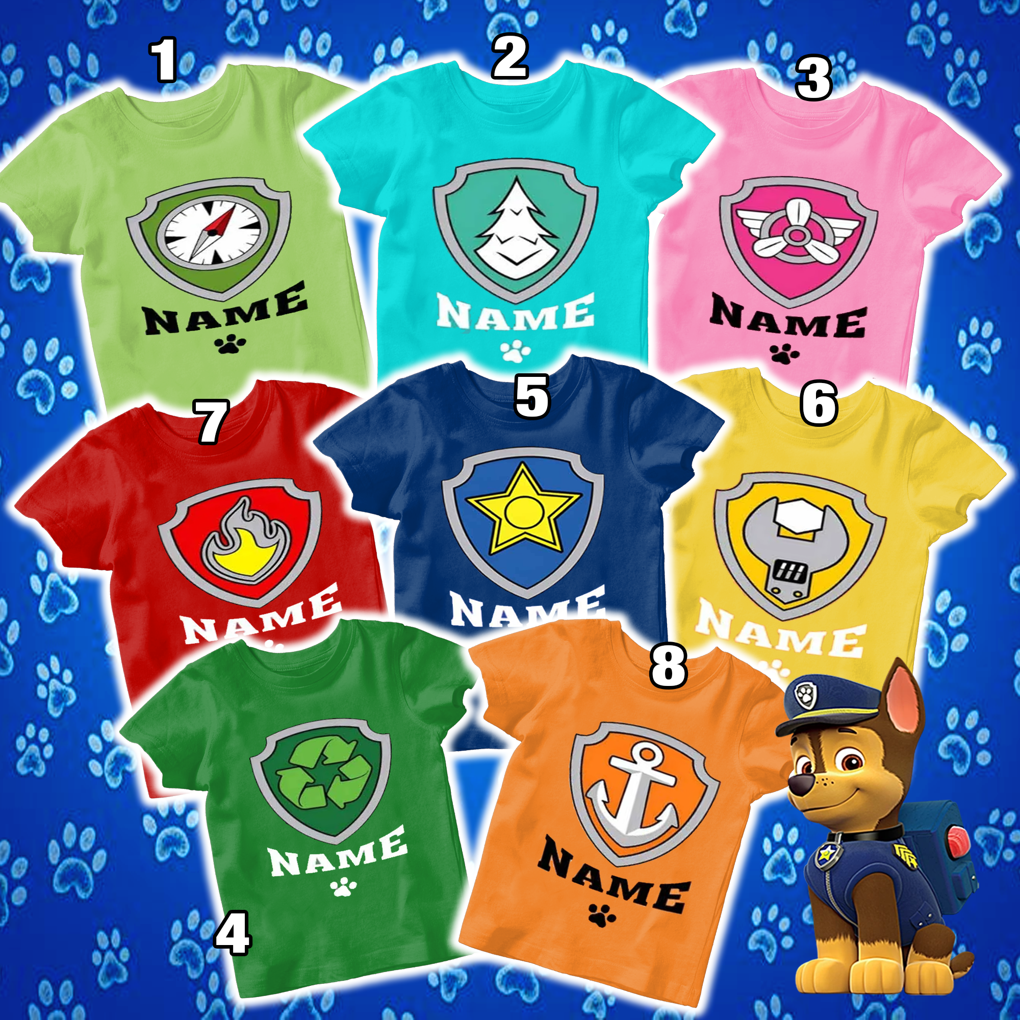 Paw Patrol Birthday Shirt, Paw Patrol Birthday Logo Shirt, Personalized Birthday Family Shirts, Custom Birthday Paw Patrol Shirt