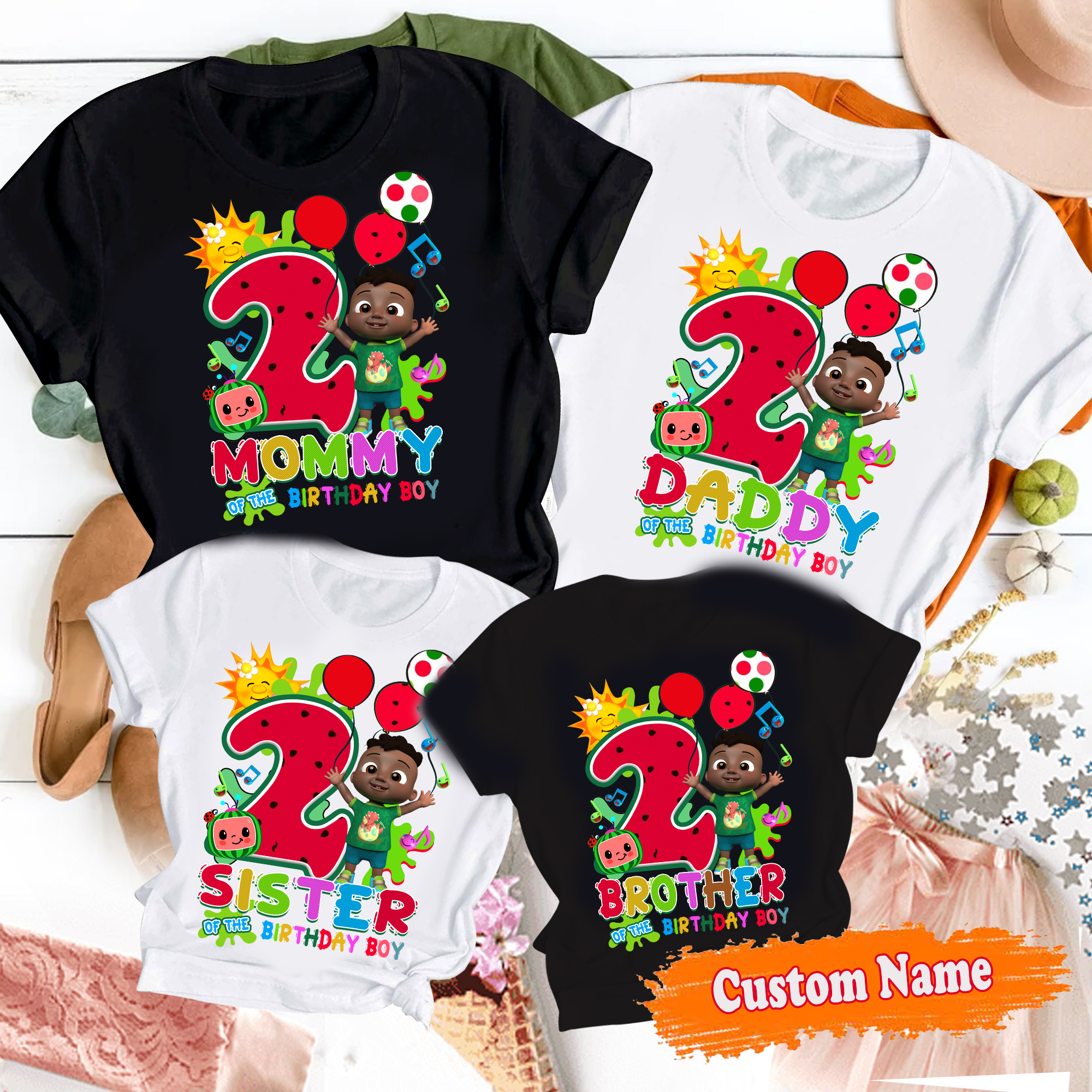 Cody Cocomelon birthday theme shirts  customized Cocomelon Birthday shirts  Family matching Shirts