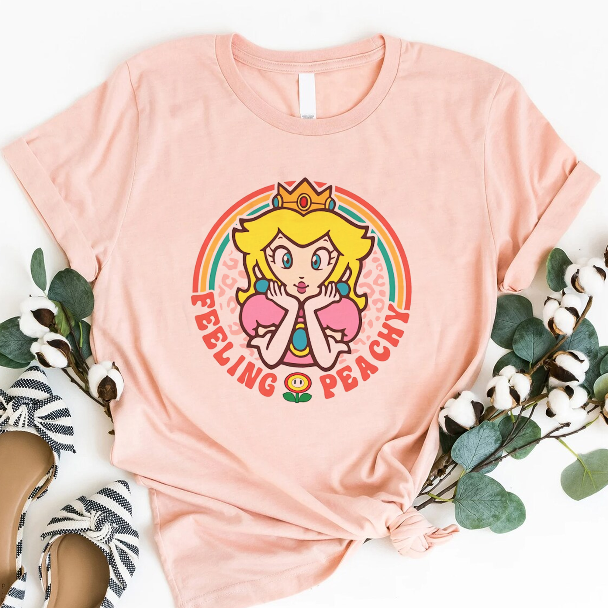 Retro Princess Peach Mario Shirt, Feeling Peachy Tshirt, Super Mario Birthday Shirts, Birthday Gift for Her