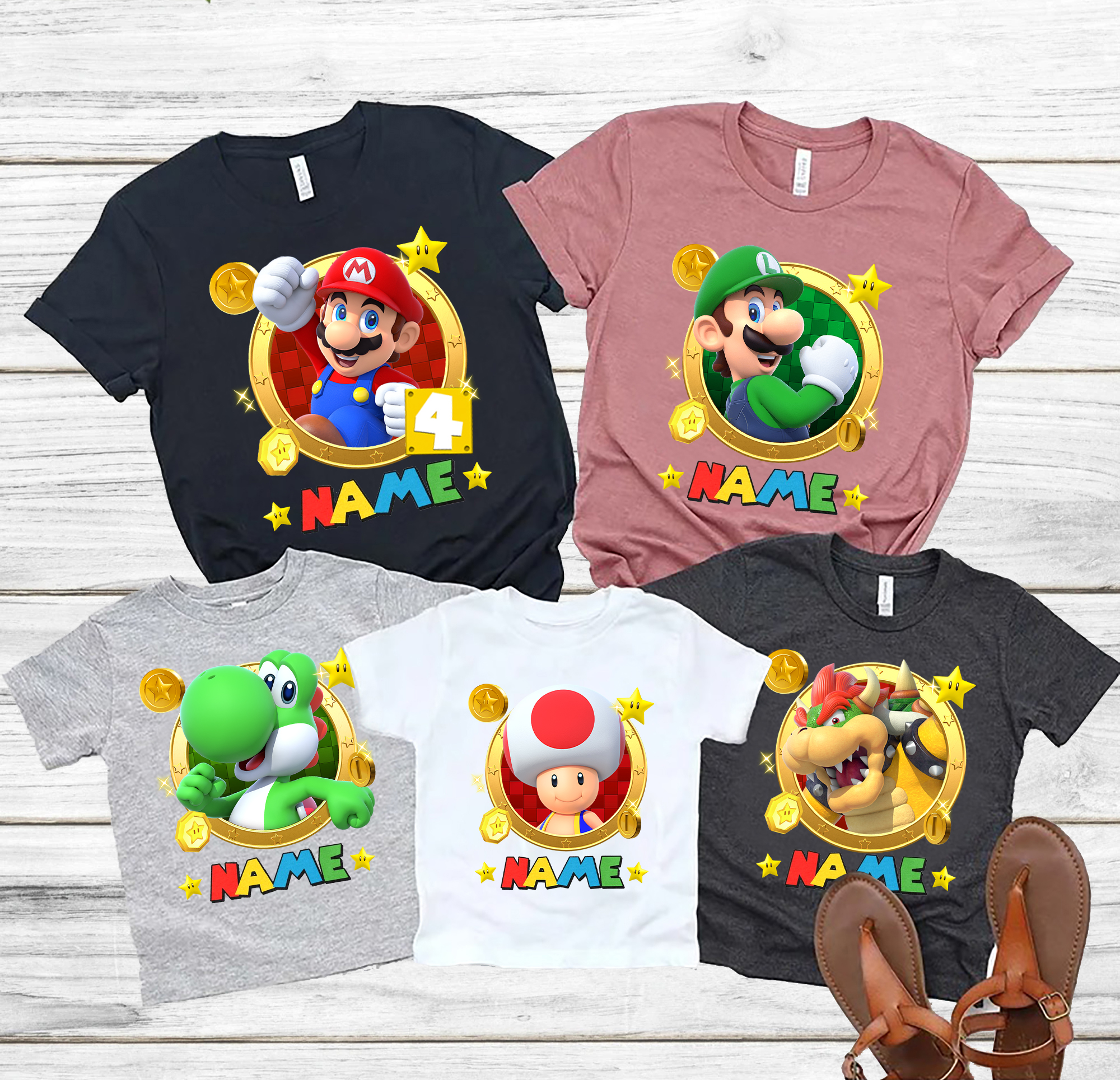 Super Mario Shirt, Personalized Super Mario Birthd