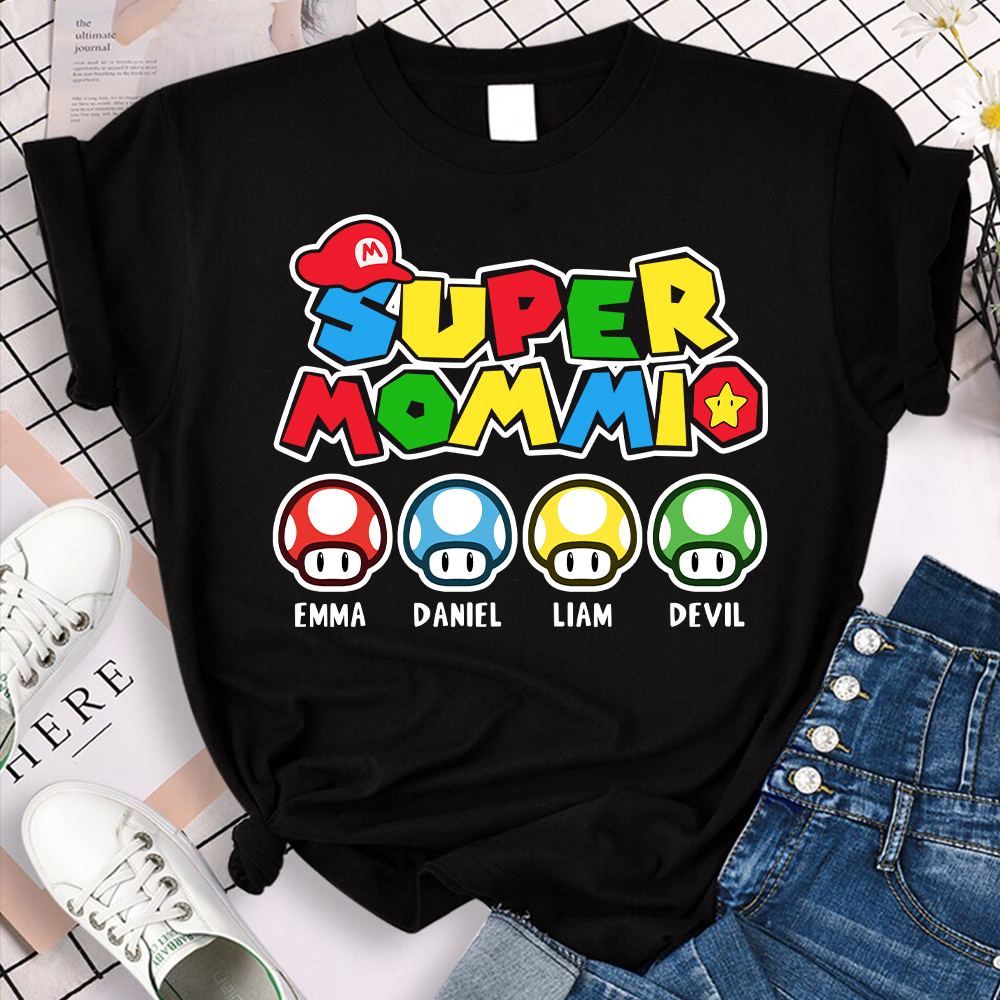 Custom Super Mommio Shirt, Funny Mom T-shirt, Mother's Day Shirt, Super Mom Shirt, Gift For Mom, Super Daddio Shirt, New Mom Shirt