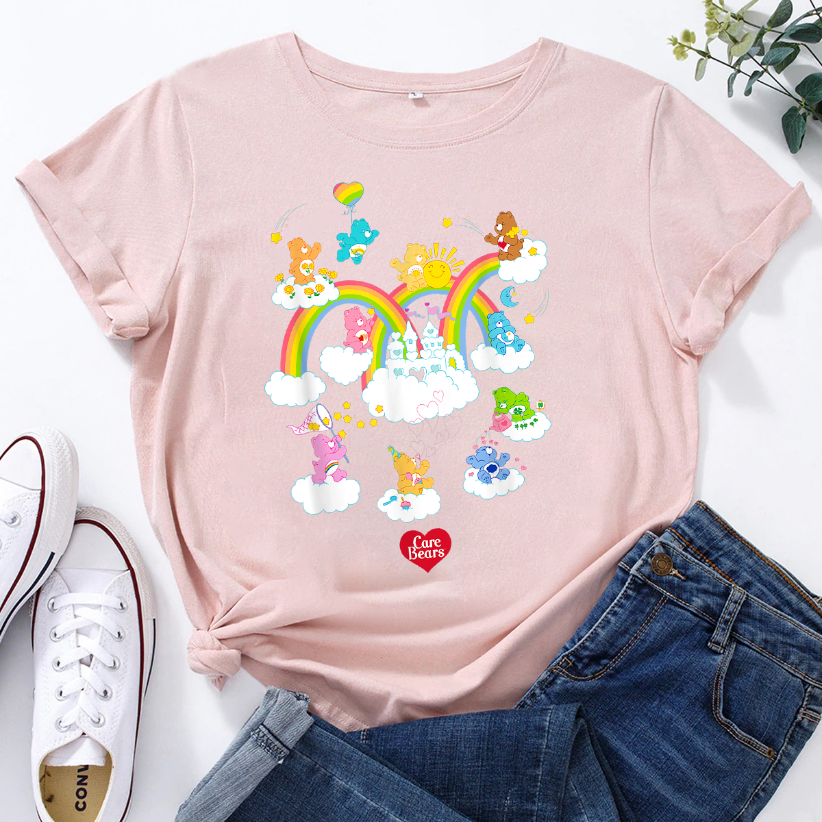 Customzied Care Bears Shirt, Bears Party Shirt for Friends Groups, Care Bears Cheer Bear Funshine Bear Tender Heart Bear Tee, Rainbow Bears