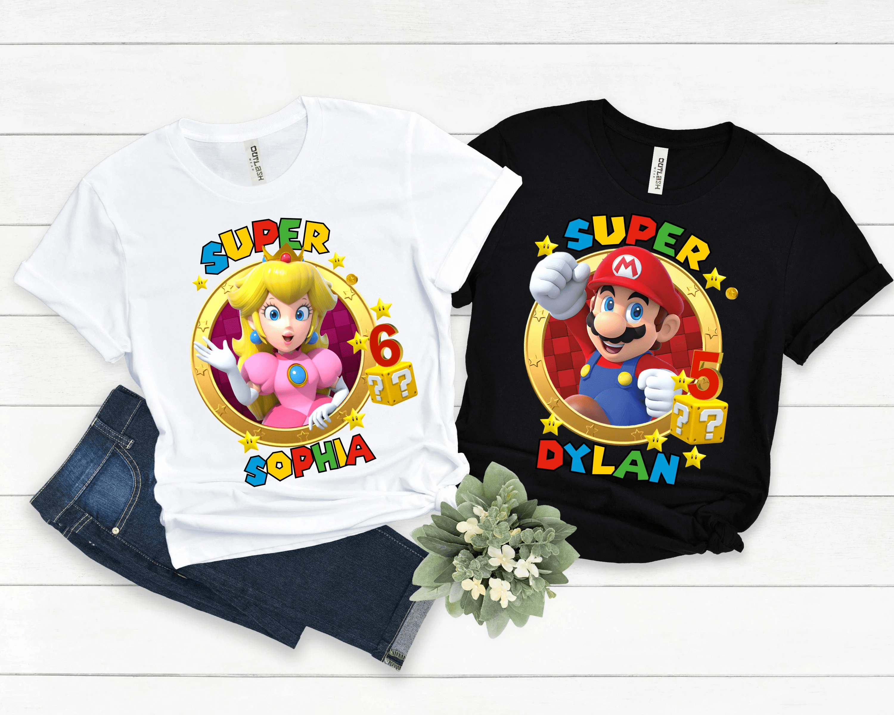 Custom Super Mario Birthday Shirt, Super Mario Family Party shirts ...