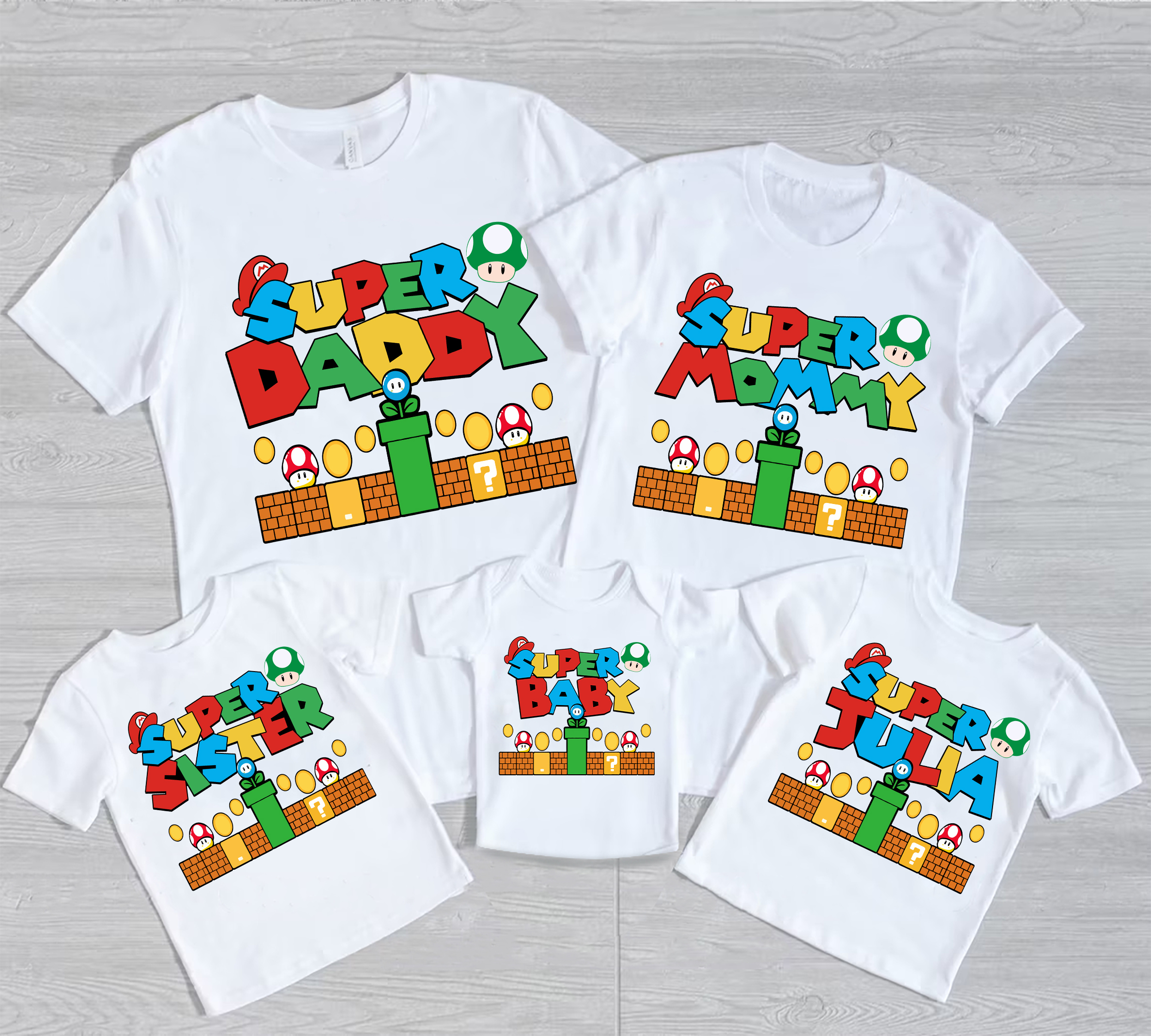 Personalized Super Mario Birthday Shirt Custom Super Mario Shirt Mario Personalized Shirt Super Mario Party Shirt Mario Kids Birthday Shirt