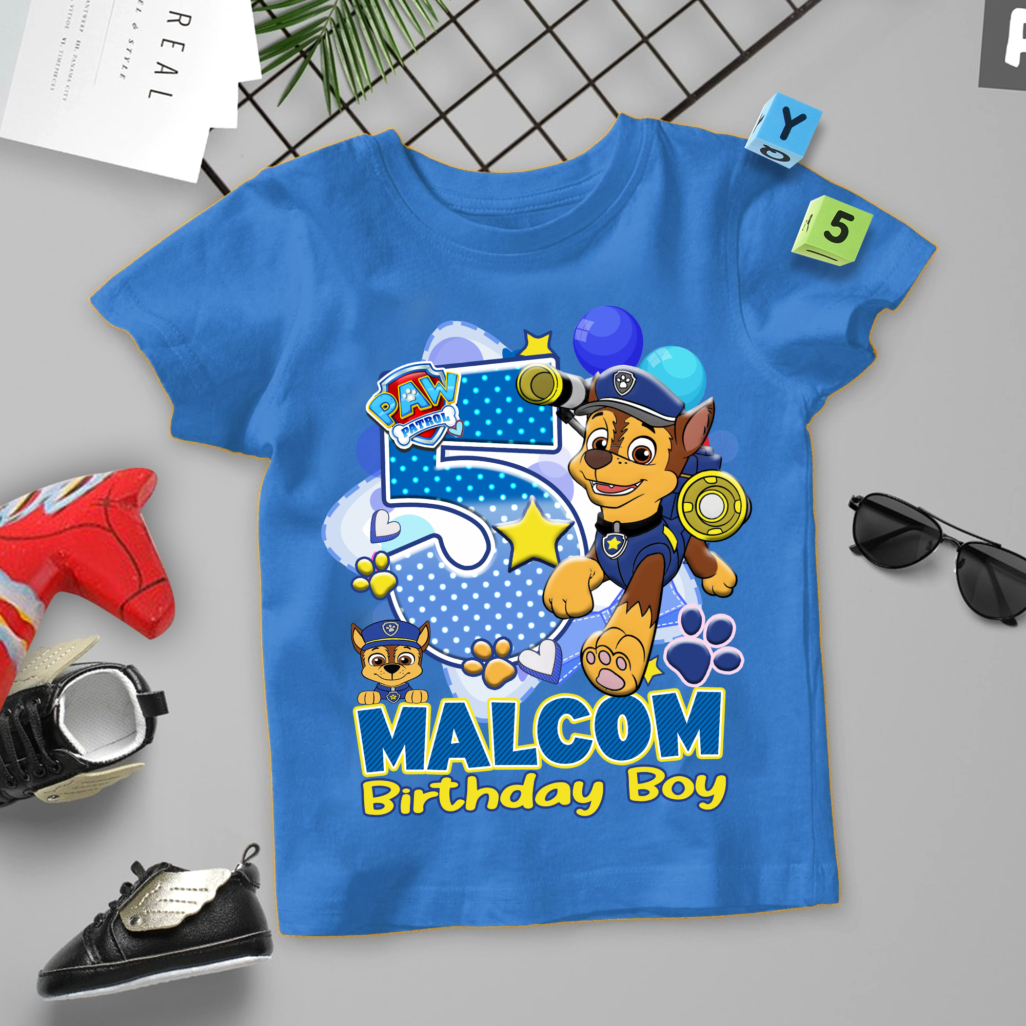 Paw Patrol Birthday Shirt, Personalized Birthday Family Shirts, Gift for kids, Custom Birthday Paw Patrol Tshirt, Gift for him, Gift for her