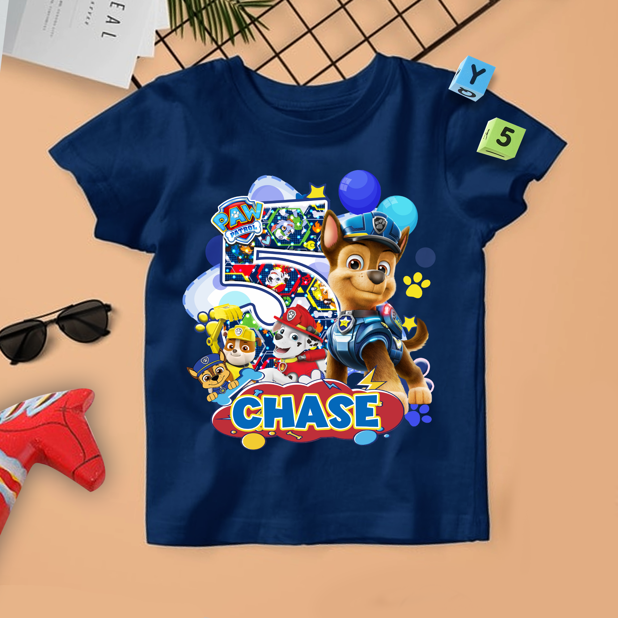 Chase Paw Patrol Birthday Boy Shirt, Custom Paw Patrol Shirt, Paw Patrol Outfits, Birthday Gifts