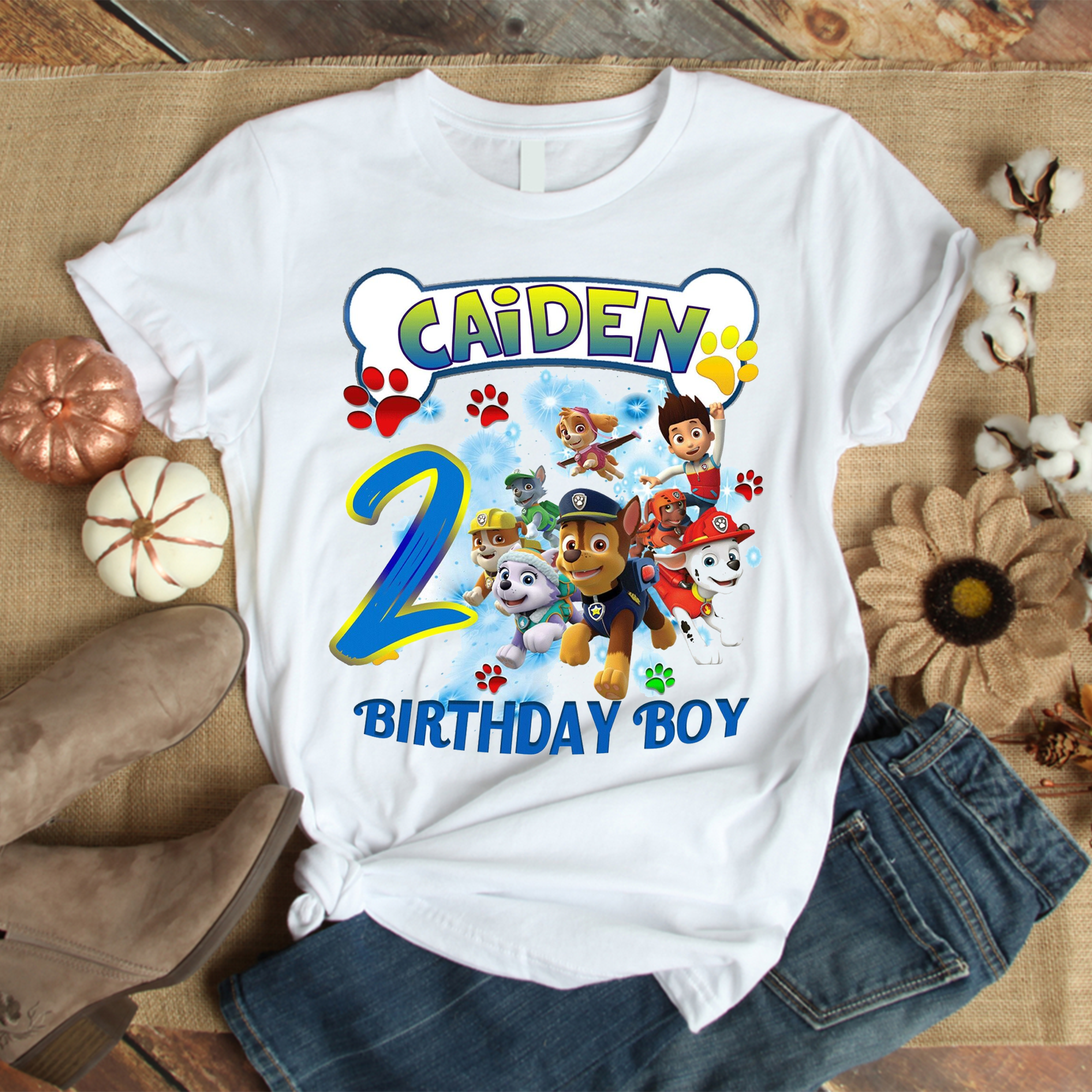 Personalized Paw Patrol Birthday Shirt, Personalized Birthday Family Shirts, Custom Birthday Paw Patrol Tshirt Set
