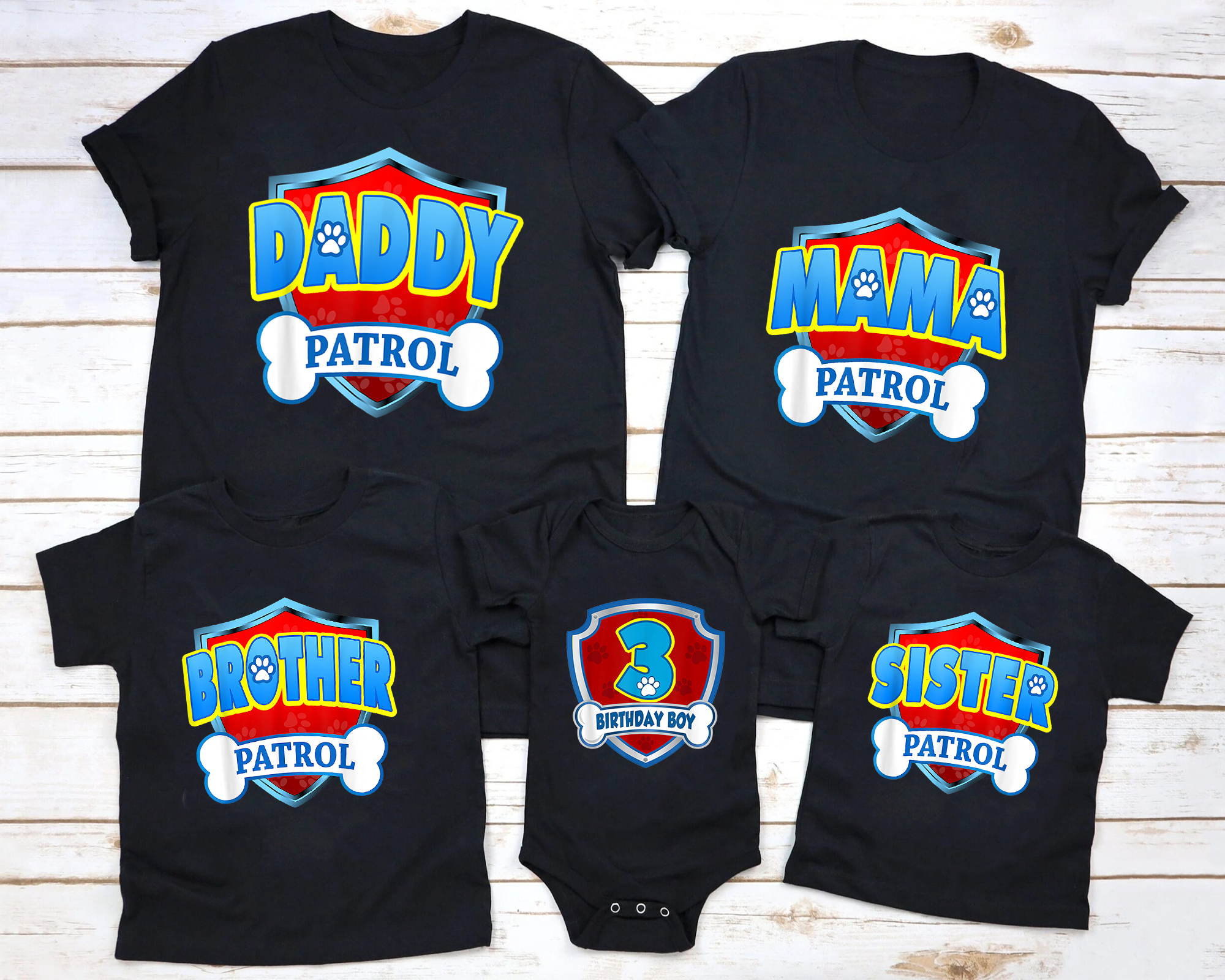 Personalized Paw Patrol Birthday Shirt Set, Birthday Matching Family shirt, Paw Patrol Family Shirt, Personalized Birthday Family Shirts
