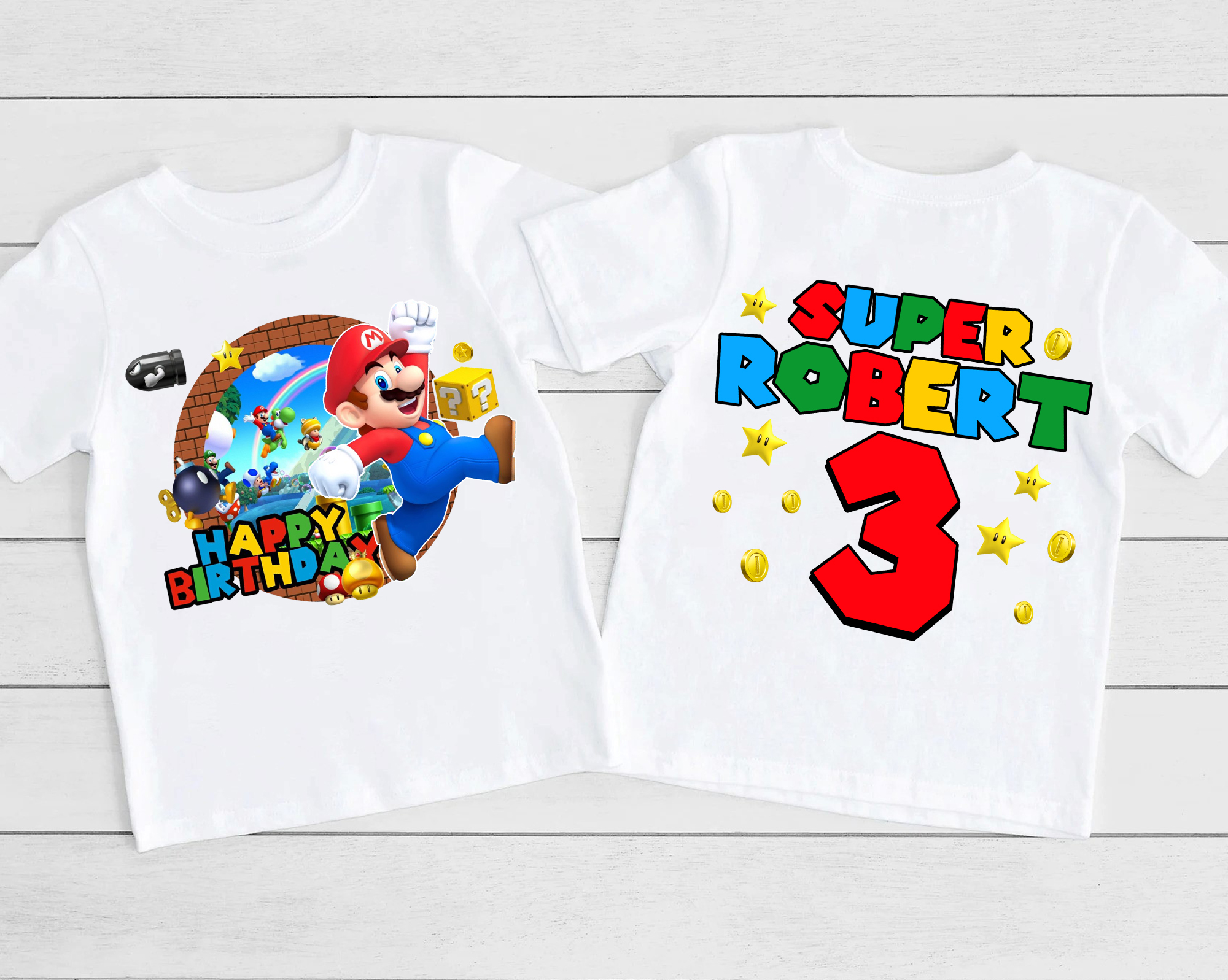 Super Mario Birthday Shirt, Custom Super Mario Shirt, Family Matching ...