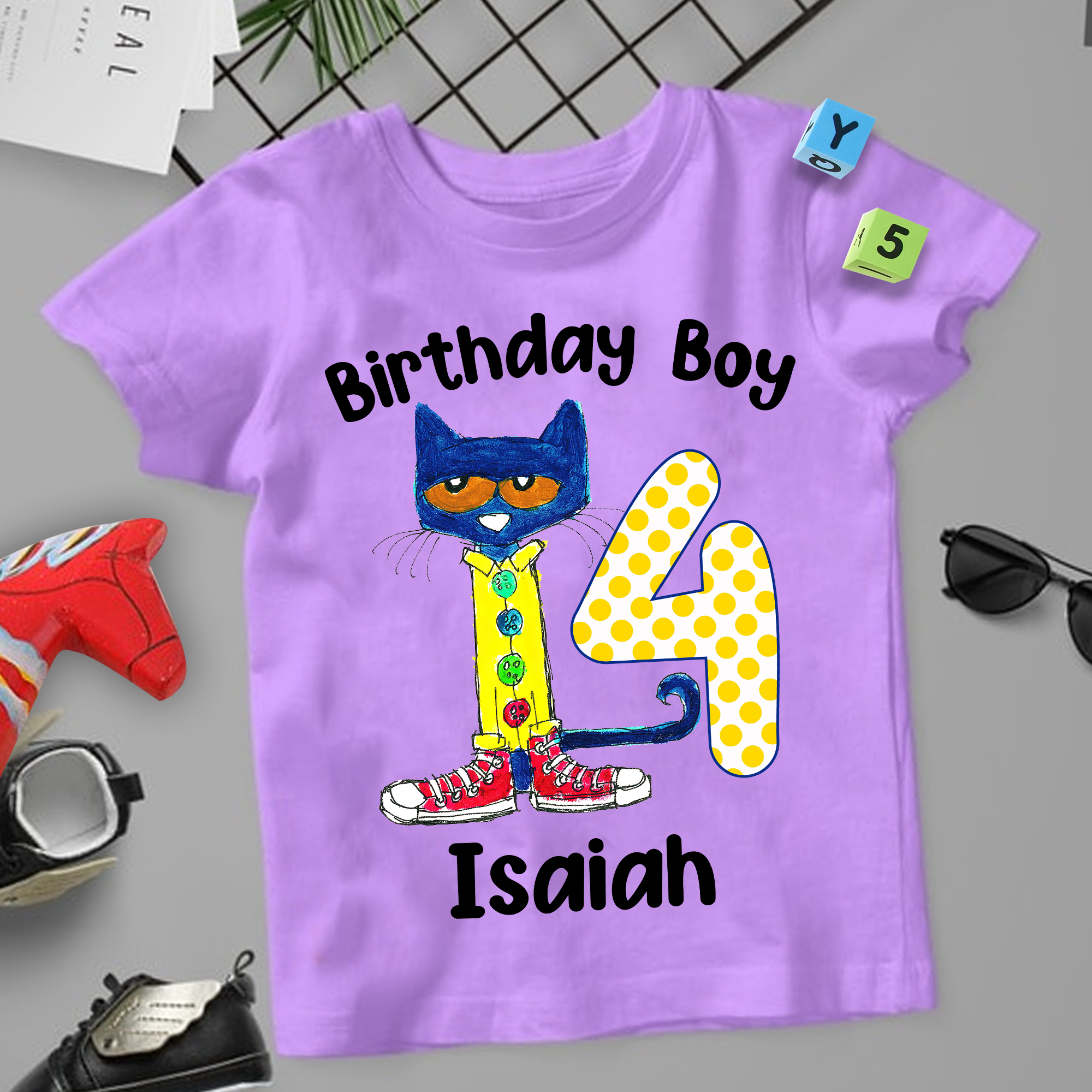 Pete The Cat Is Groovy Birthday Shirt, Custom Matching Family Birthday Shirt, Personalized Birthday Gifts, Peter the cat Shirt