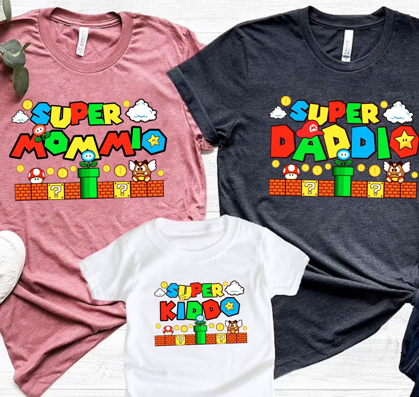 Super Mario Customized Birthday Shirts, Super Mario Family Birthday ...