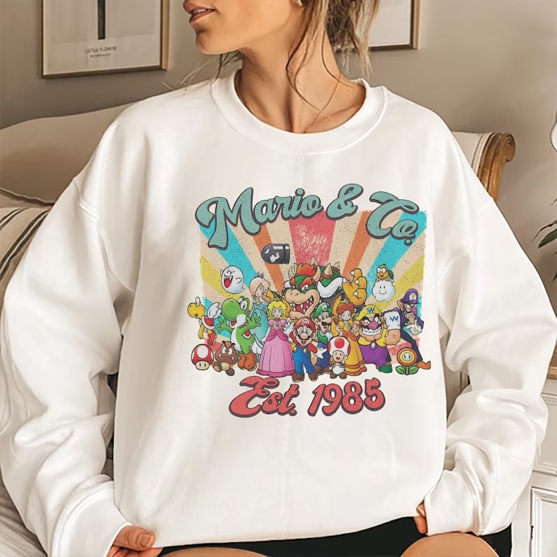Personalized Return To Mario & Co Shirt, The Super Mario Bros Movie, Main Street USA, Mario Trip Shirt, Cute Super Mario Tee, Mario 2023 Shirt Mario 1985