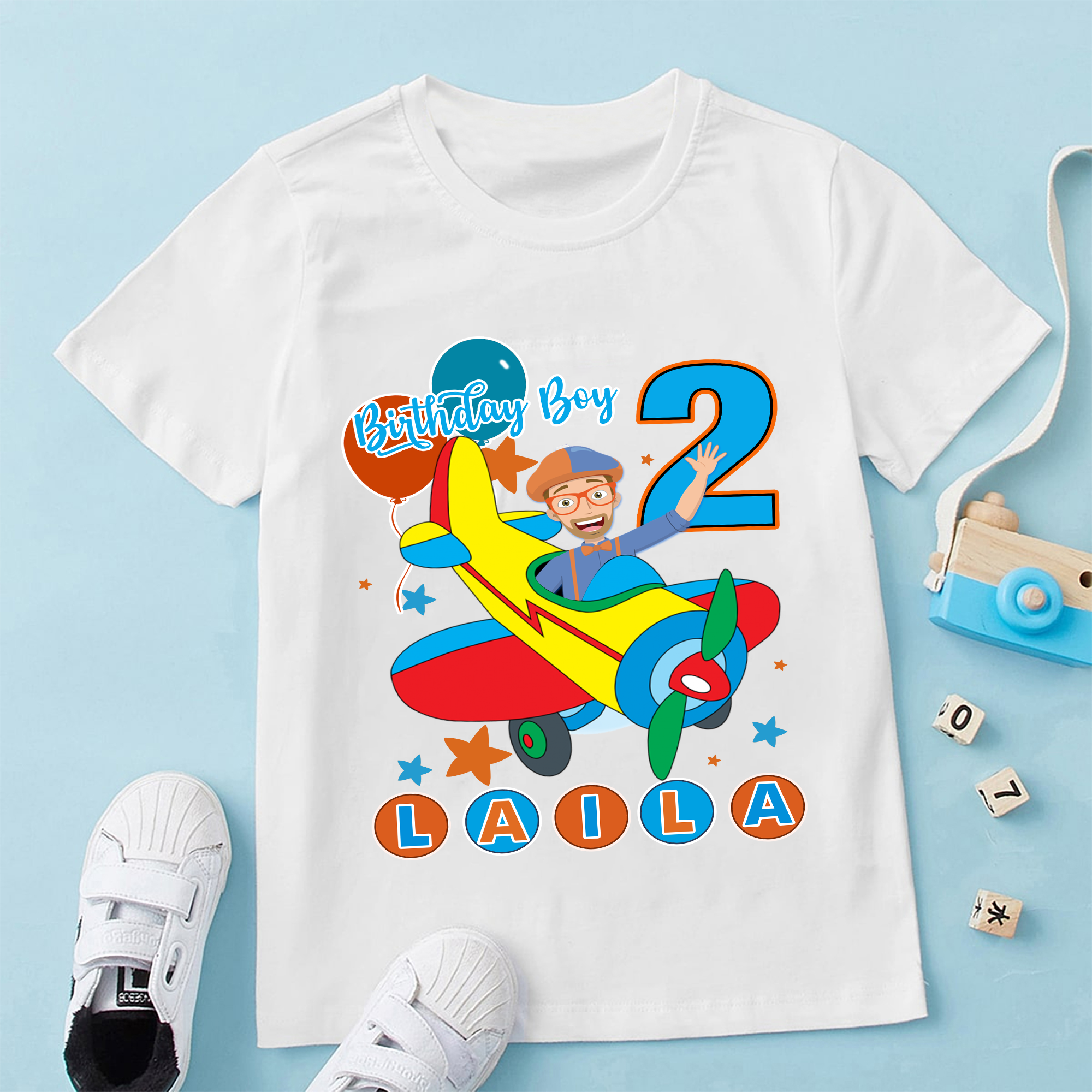 Custom Blippi Theme Birthday Boy Shirts, Boy Birthday, Family Matching Shirts, Birthday 2023, Custom Birthday Tee, Blip Custom Birthday Tee