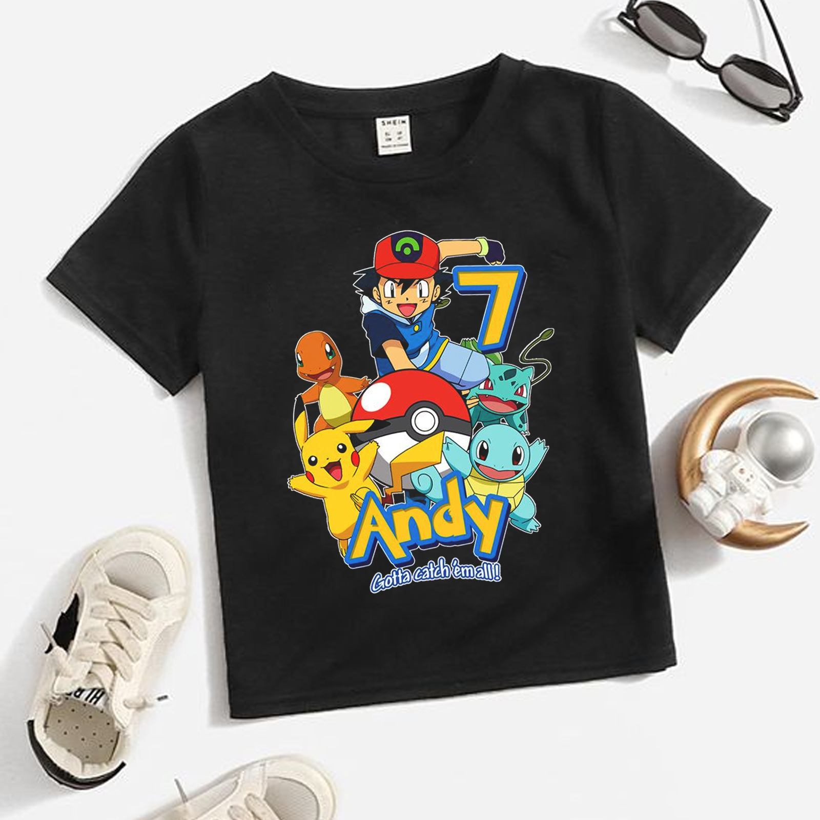 Pokemon Birthday Shirt, Pokemon Cartoon Shirt, Friends Pokemon Shirt, Pokemon Shirt, Pikachu Game Cartoon Kids Shirt, Birthday Shirt