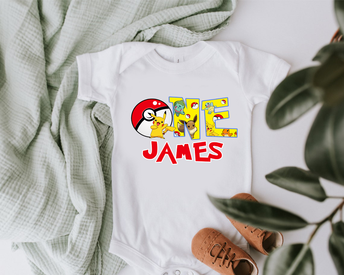 Custom Pokemon Birthday Family Shirt,Custom Birthday Gift,Funny Pikachu Kids Shirt,Pokemon Game Shirt,Cartoon Toddler Shirt,Birthday Boy Party Shirt